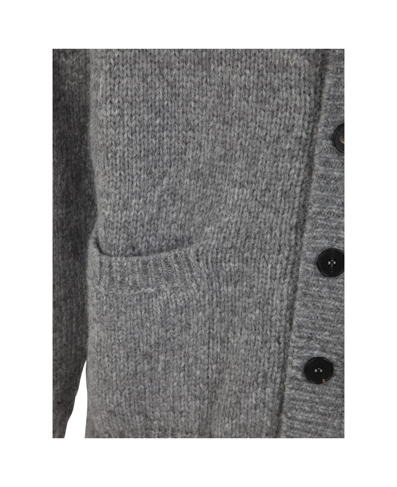 Nuur Comfort Fit Long Sleeves Cardigan - Grey カーディガン
