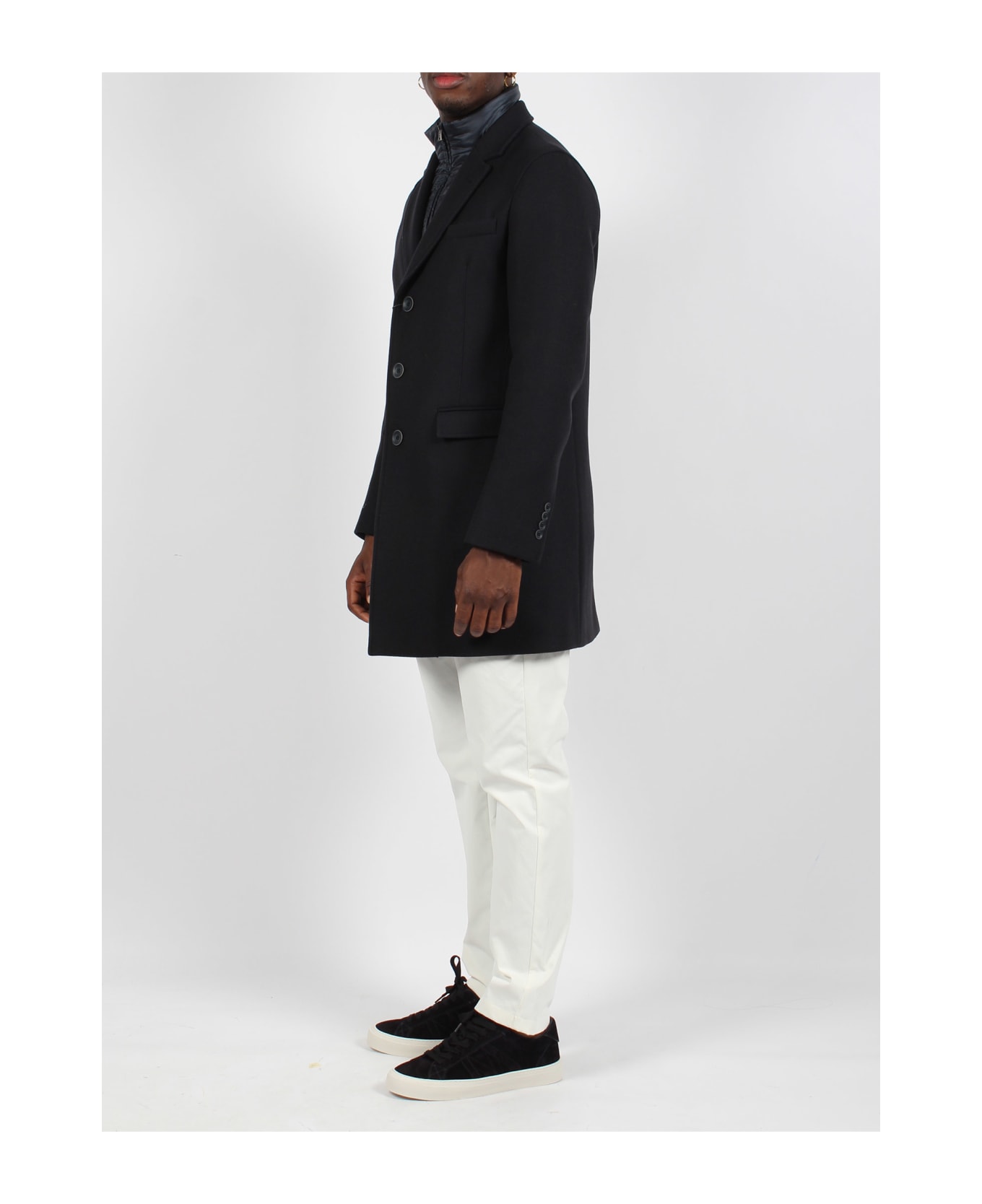 Herno Recycled Wool Coat - Blue