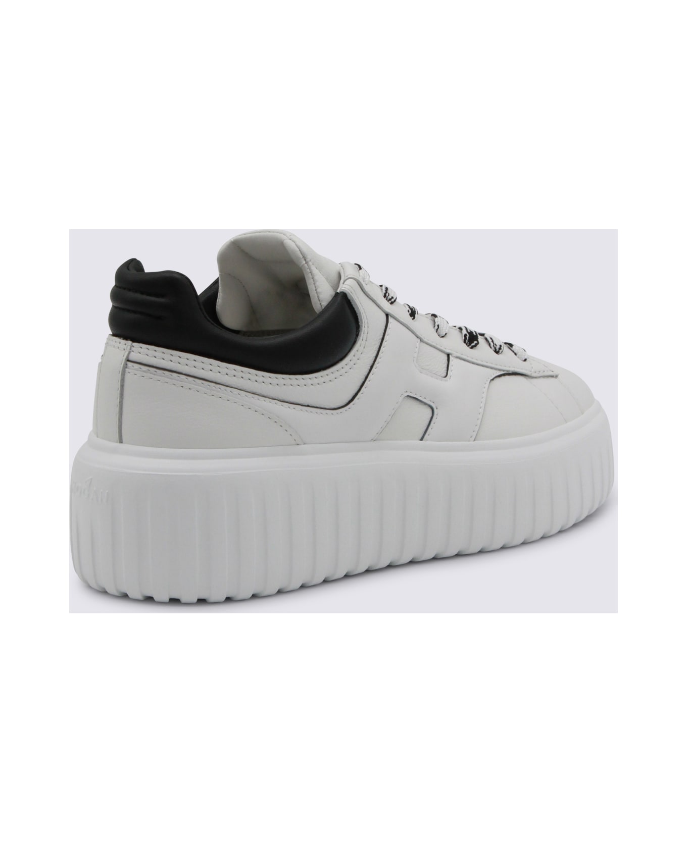 Hogan White And Black Leather Sneakers - White スニーカー