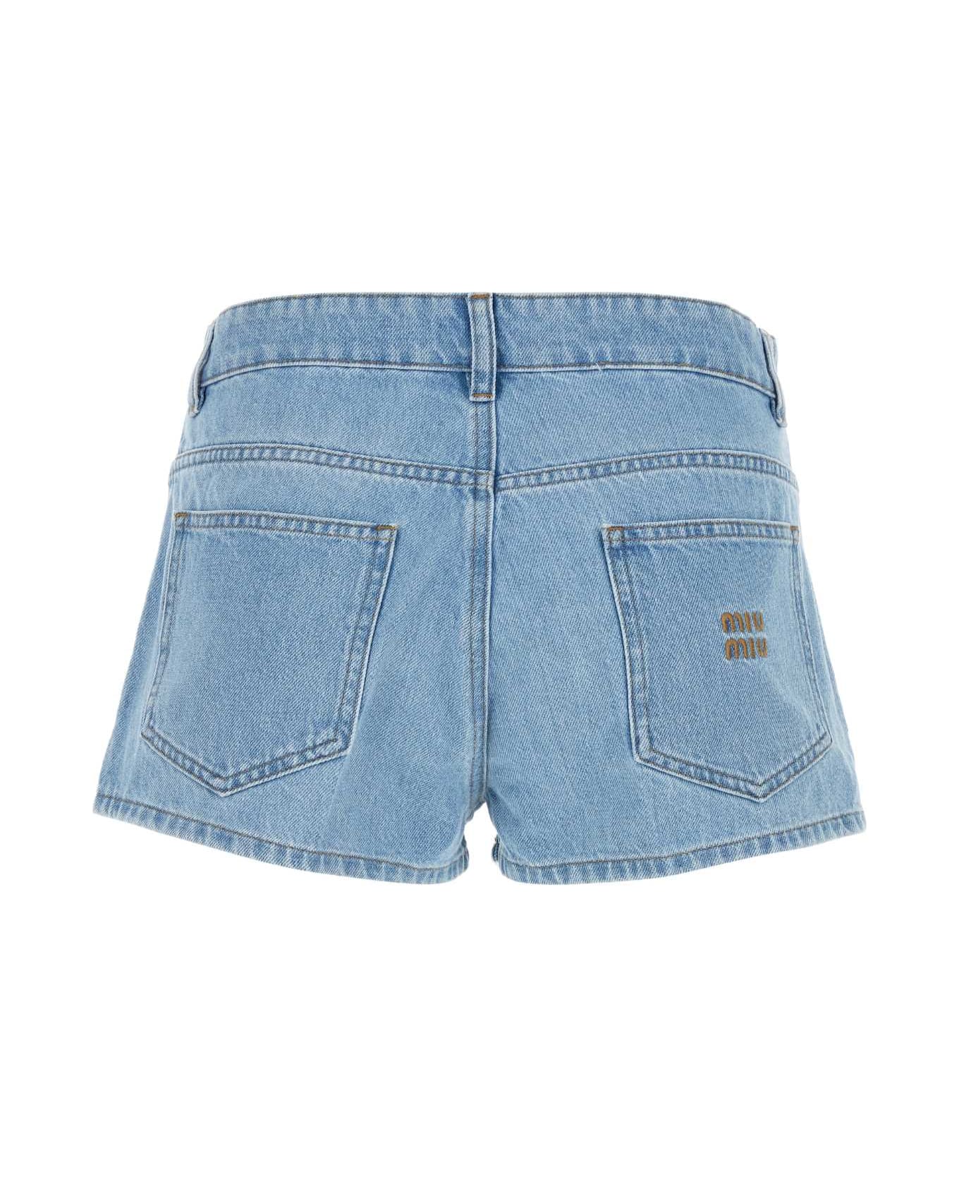 Miu Miu Denim Shorts - AZZURRO