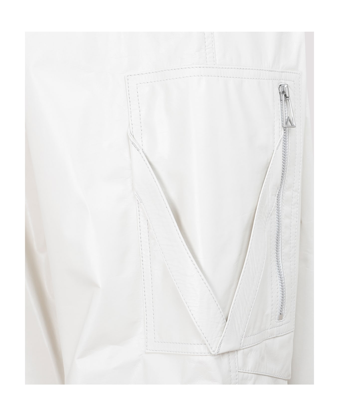 Bottega Veneta Leather Calf Pants - WHITE