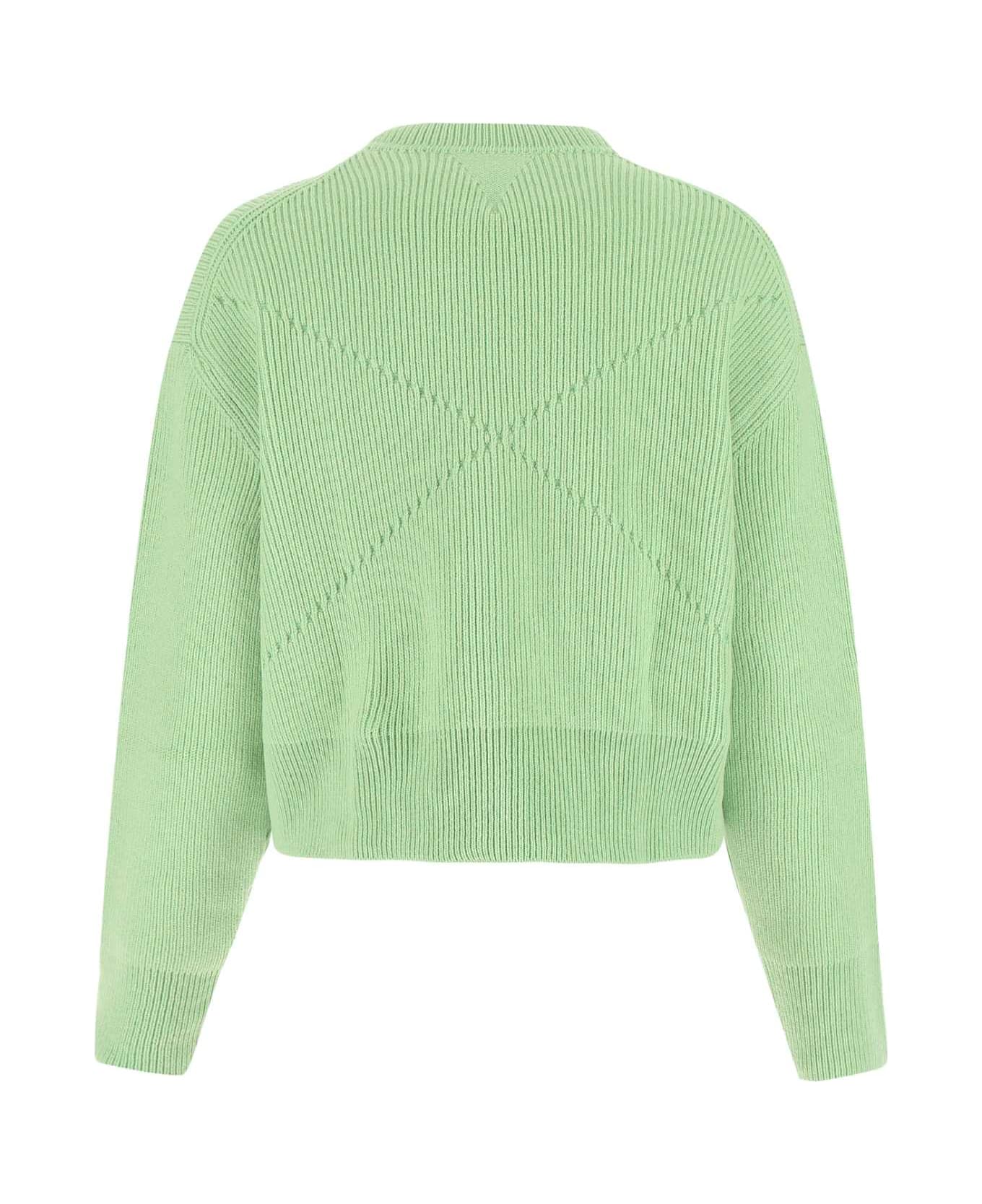 Bottega Veneta Pastel Green Stretch Cashmere Blend Sweater - 3516