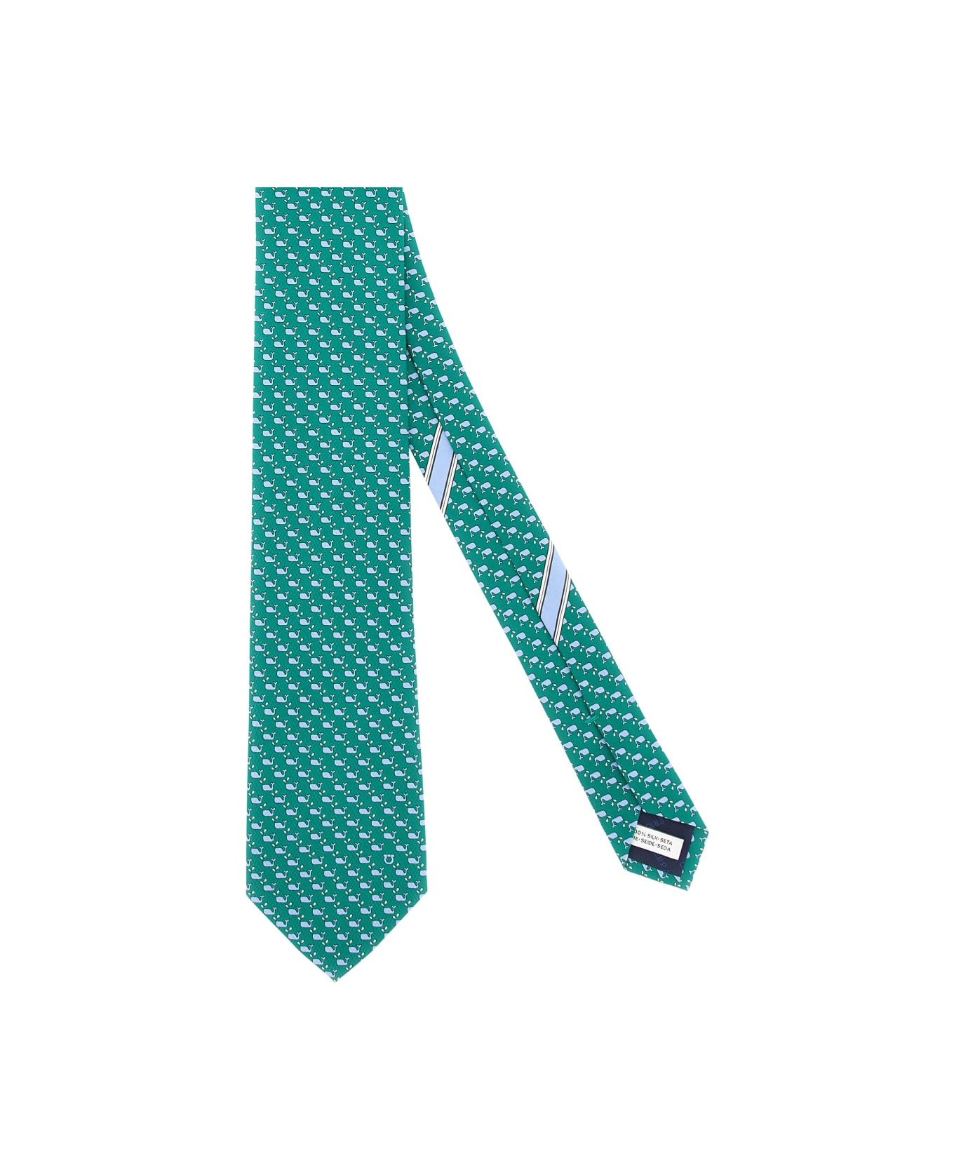 Ferragamo Tie Print - GREEN