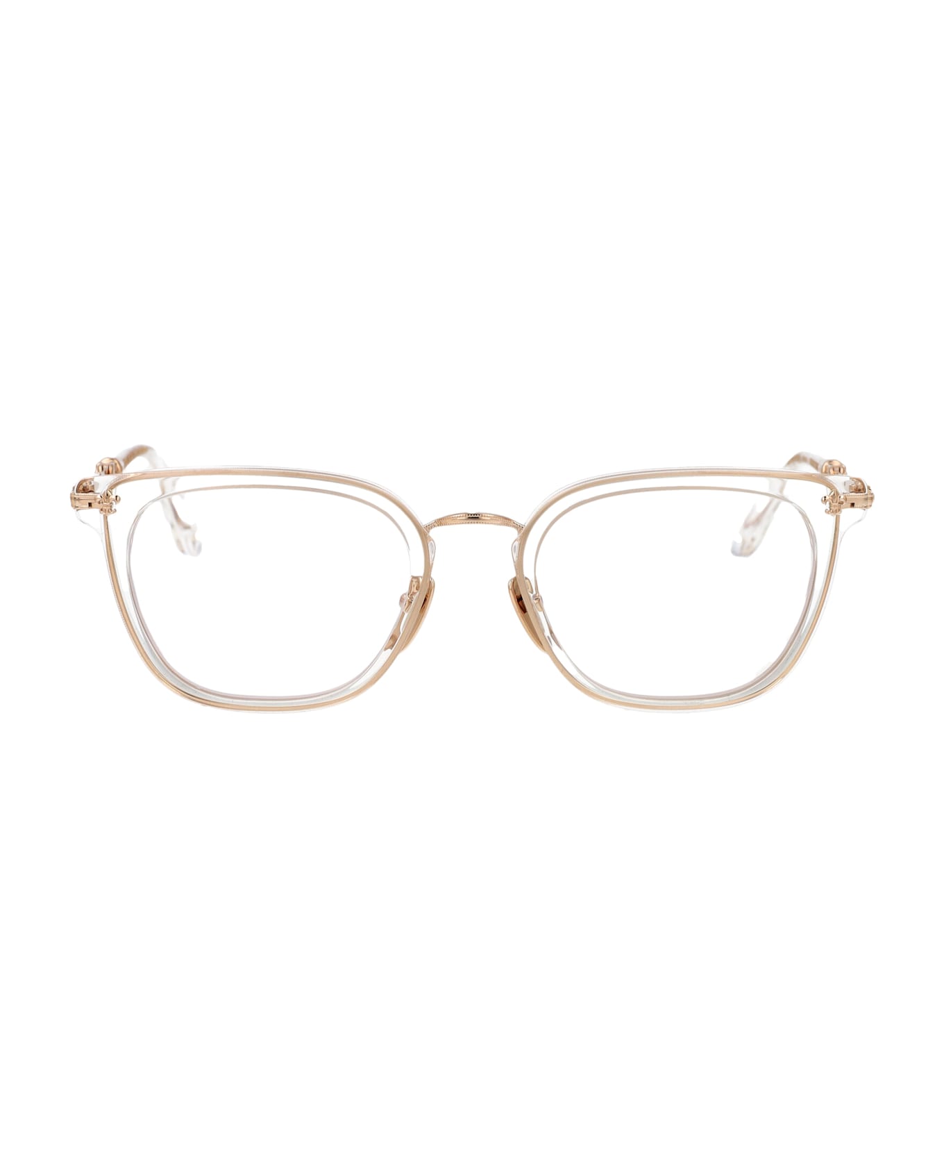 Chrome Hearts Strapadictome Glasses - Crystal/Gold Plated