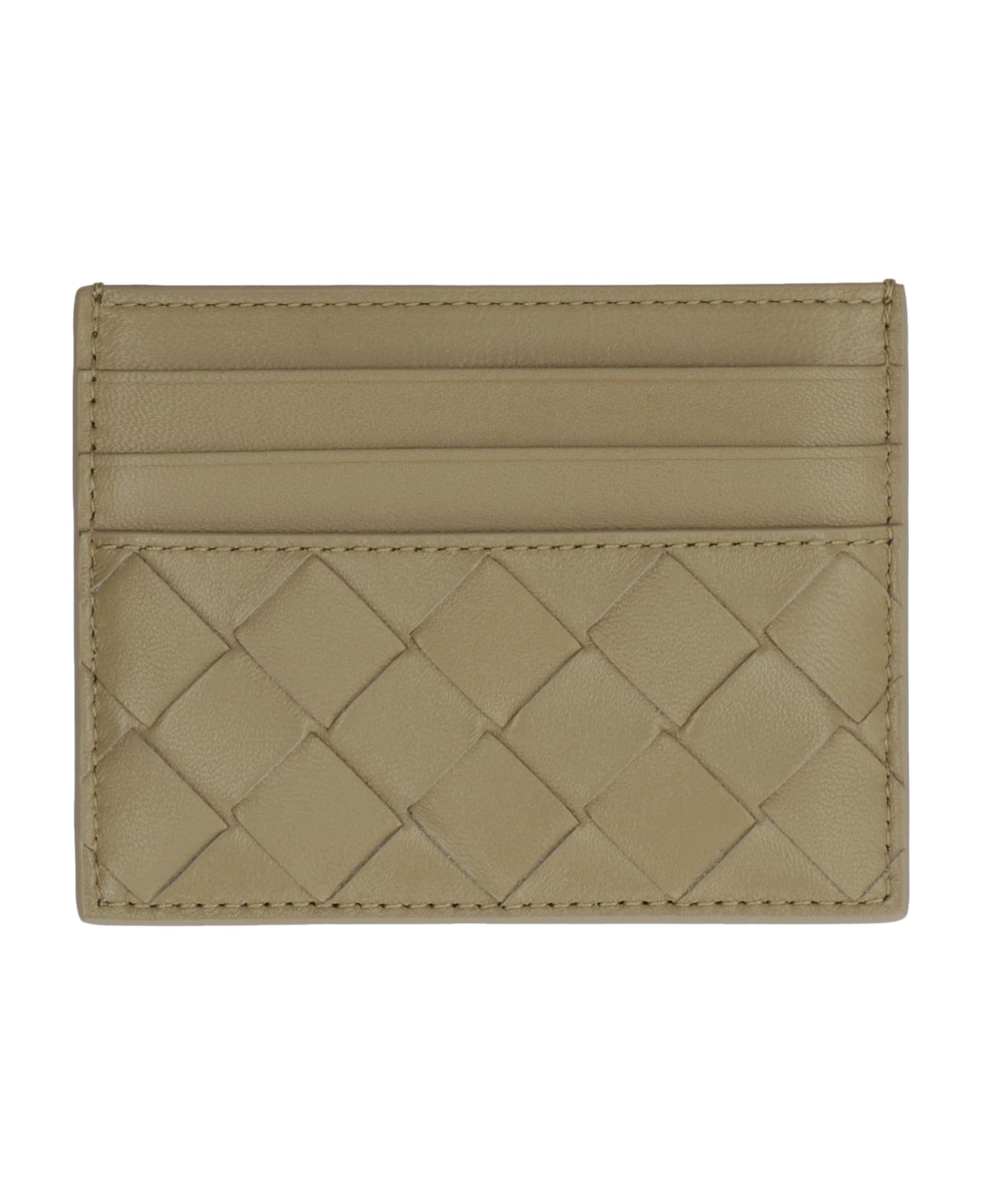 Bottega Veneta Braided Credit Card Holder - turtledove