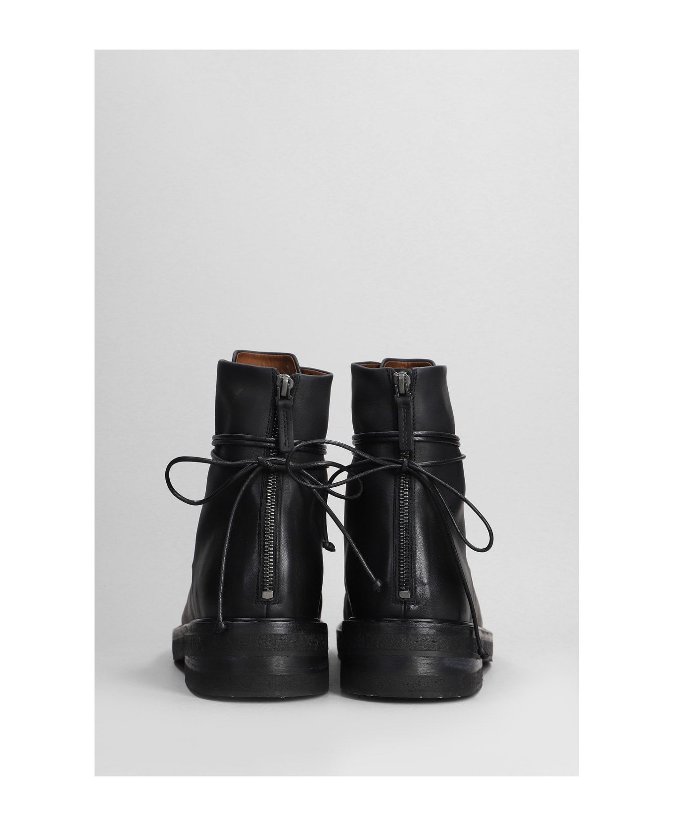 Marsell Parrucca Ankle Boots In Black Leather - black