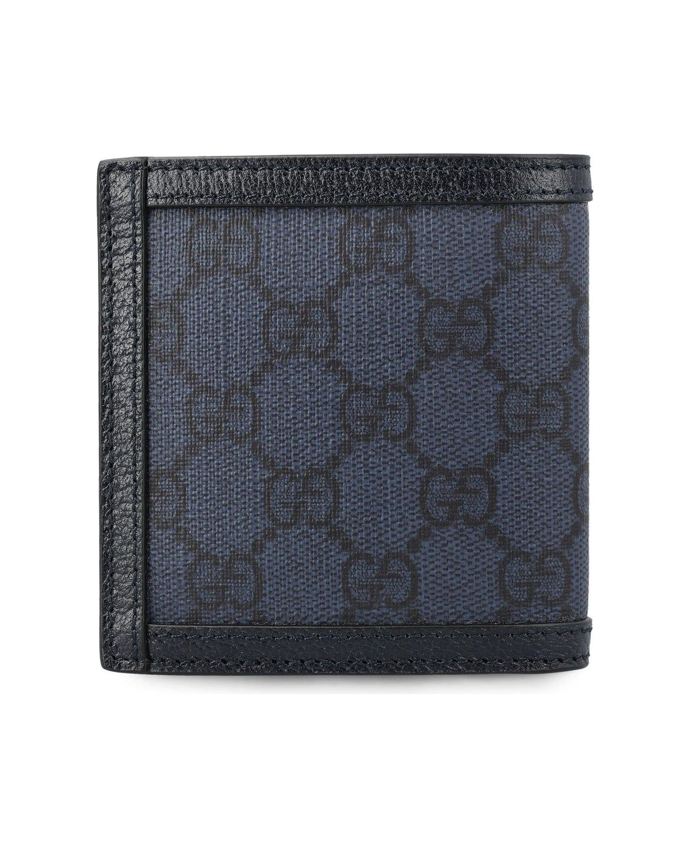 Gucci Ophidia Logo Plaque Bifold Wallet - Blue