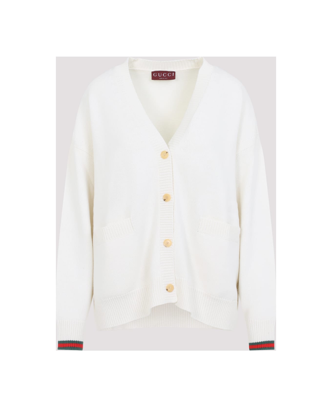 Gucci Web Cardigan - Ivory