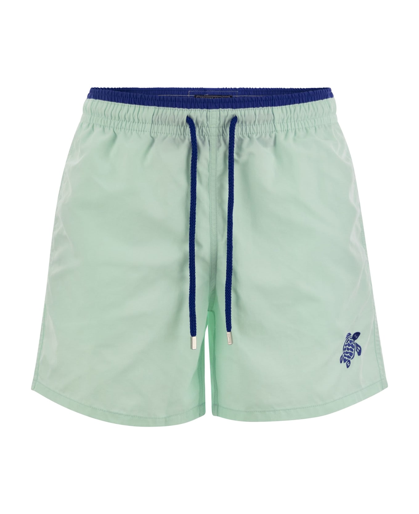 Vilebrequin Moka - Beach Shorts With Contrasting Color - Light Blue
