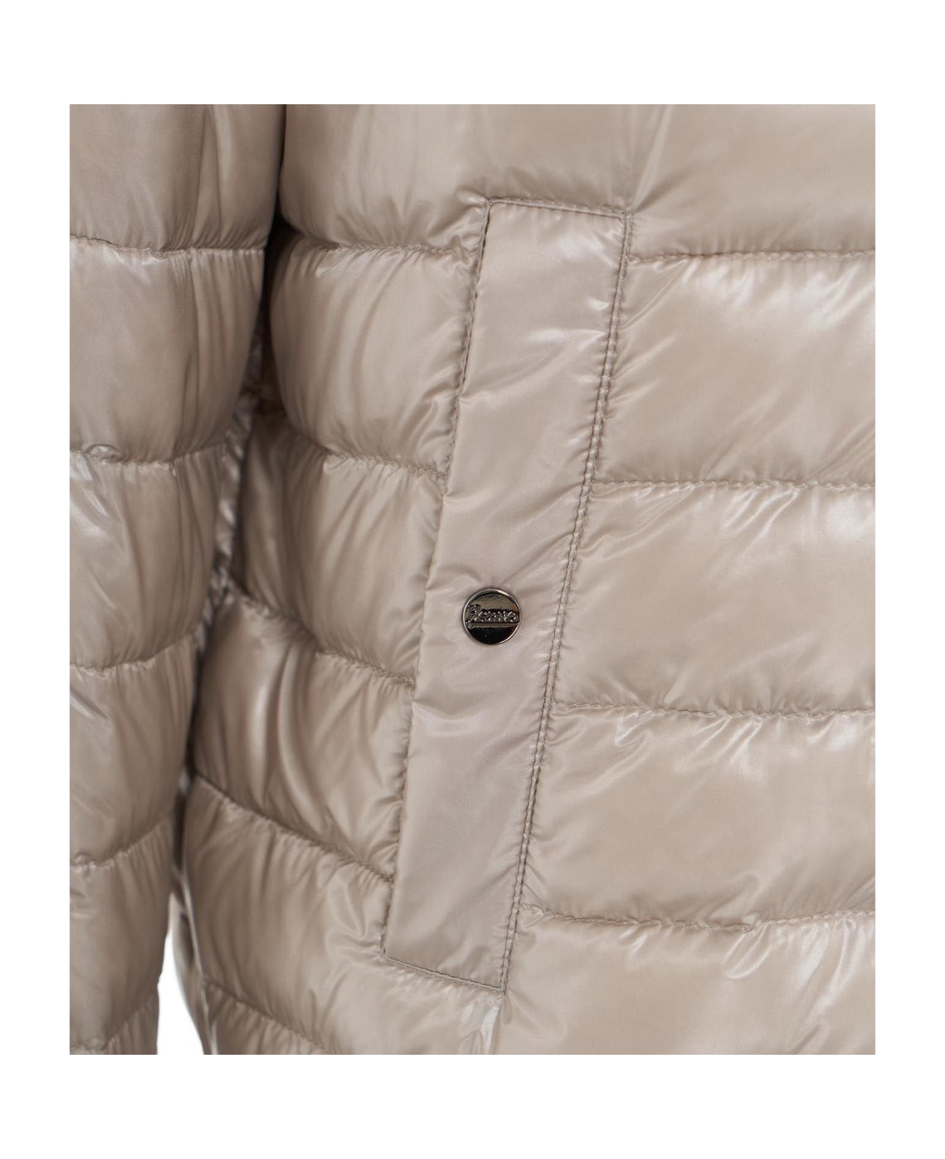 Herno High-neck Quilted Bomber Padded Jacket - Grey