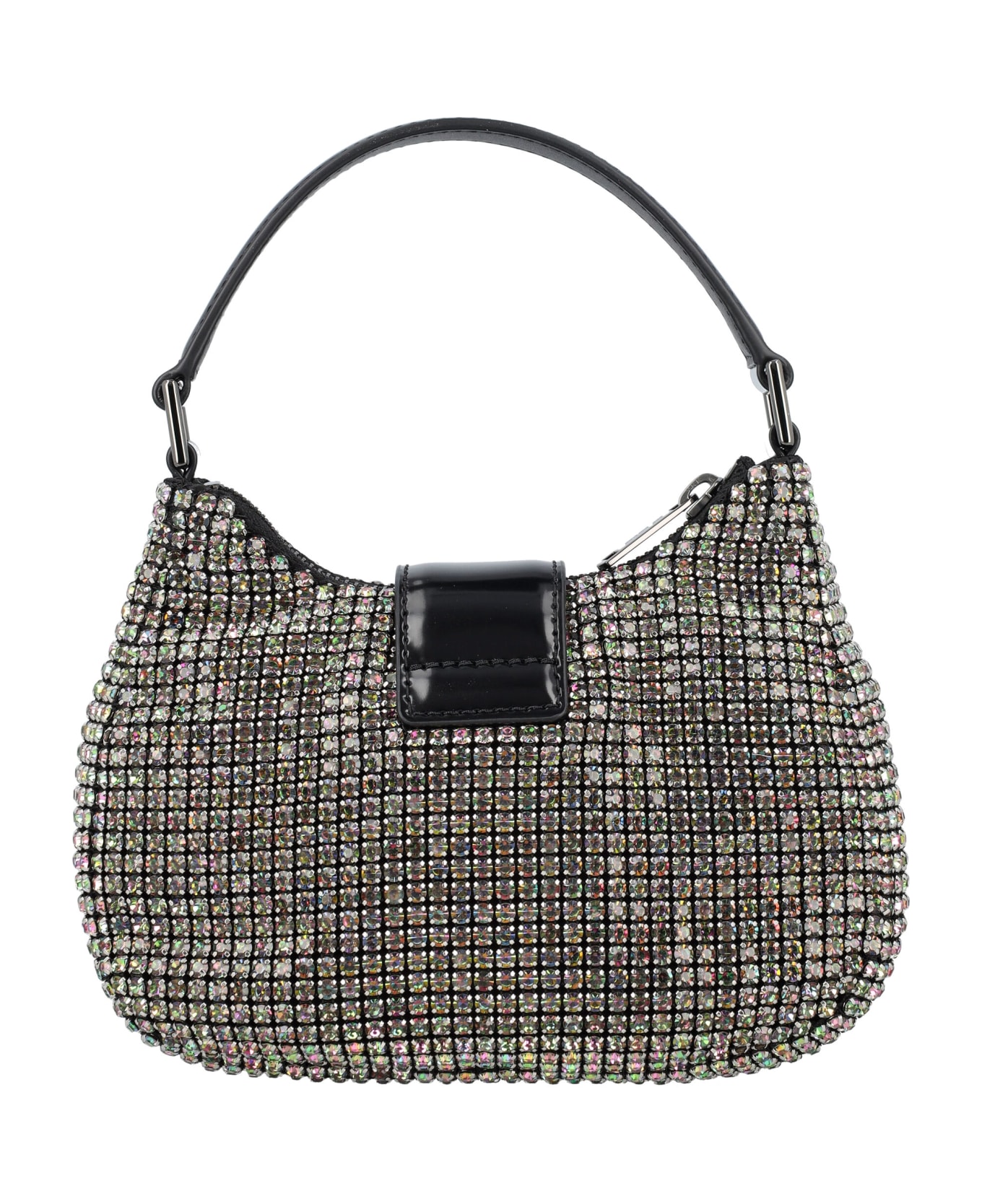 self-portrait 
rhinestone
 Silver Polyester Handbag - Red