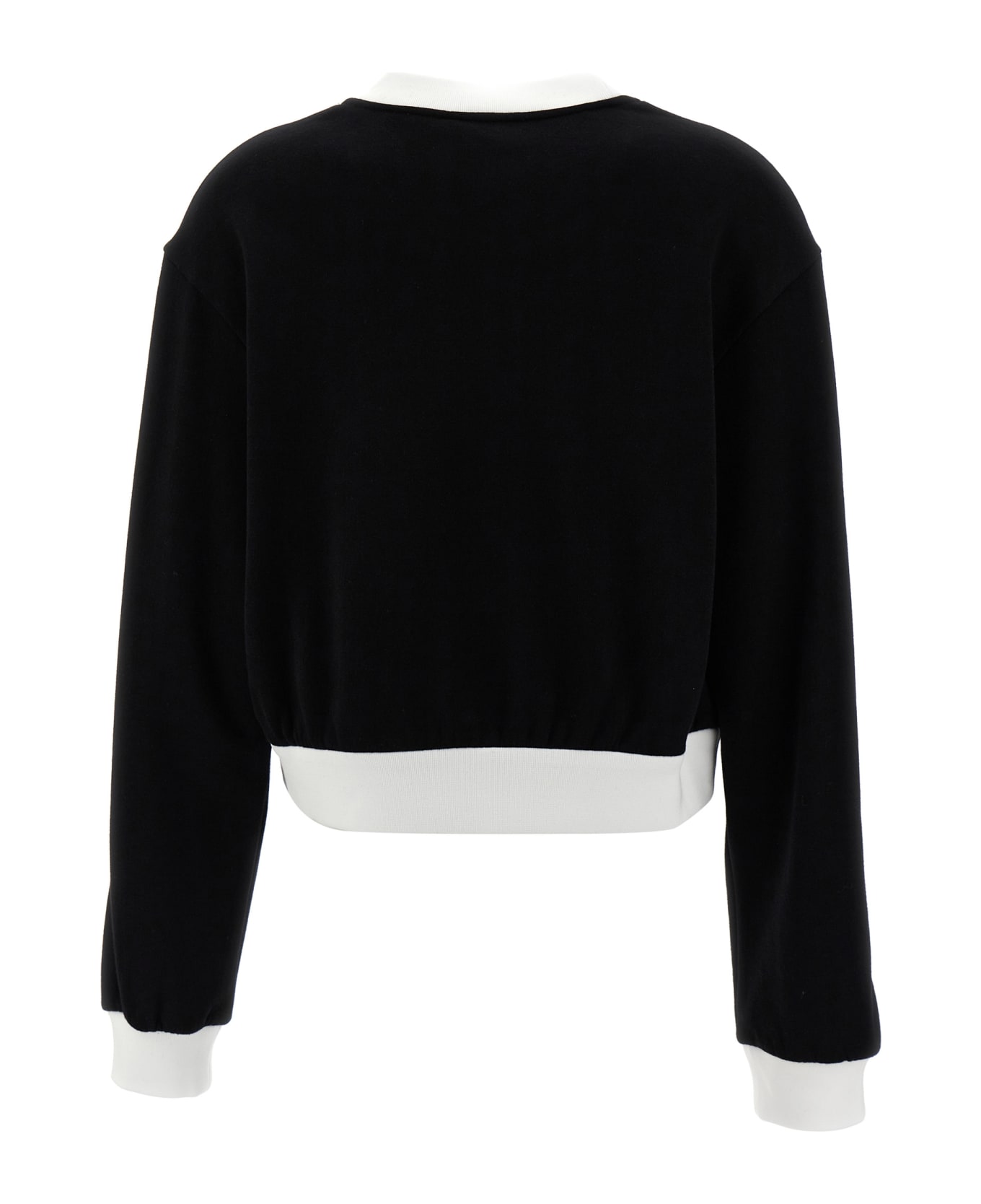 Dolce & Gabbana Sweatshirt With Logo Embroidery - White/Black