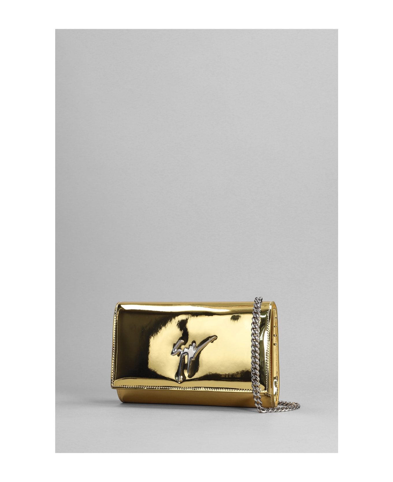 Giuseppe Zanotti Cleopatra Clutch In Gold Leather - gold ショルダーバッグ