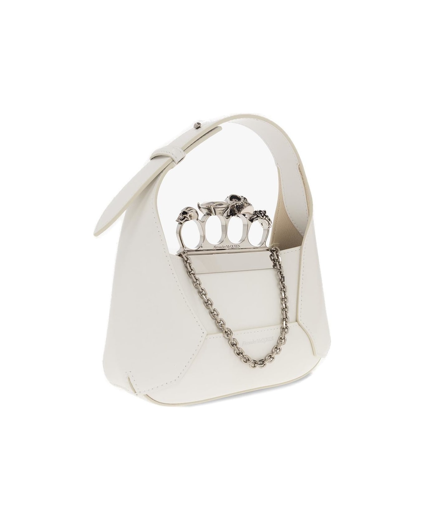 Alexander McQueen Jewelled Mini Shoulder Bag - Bianco
