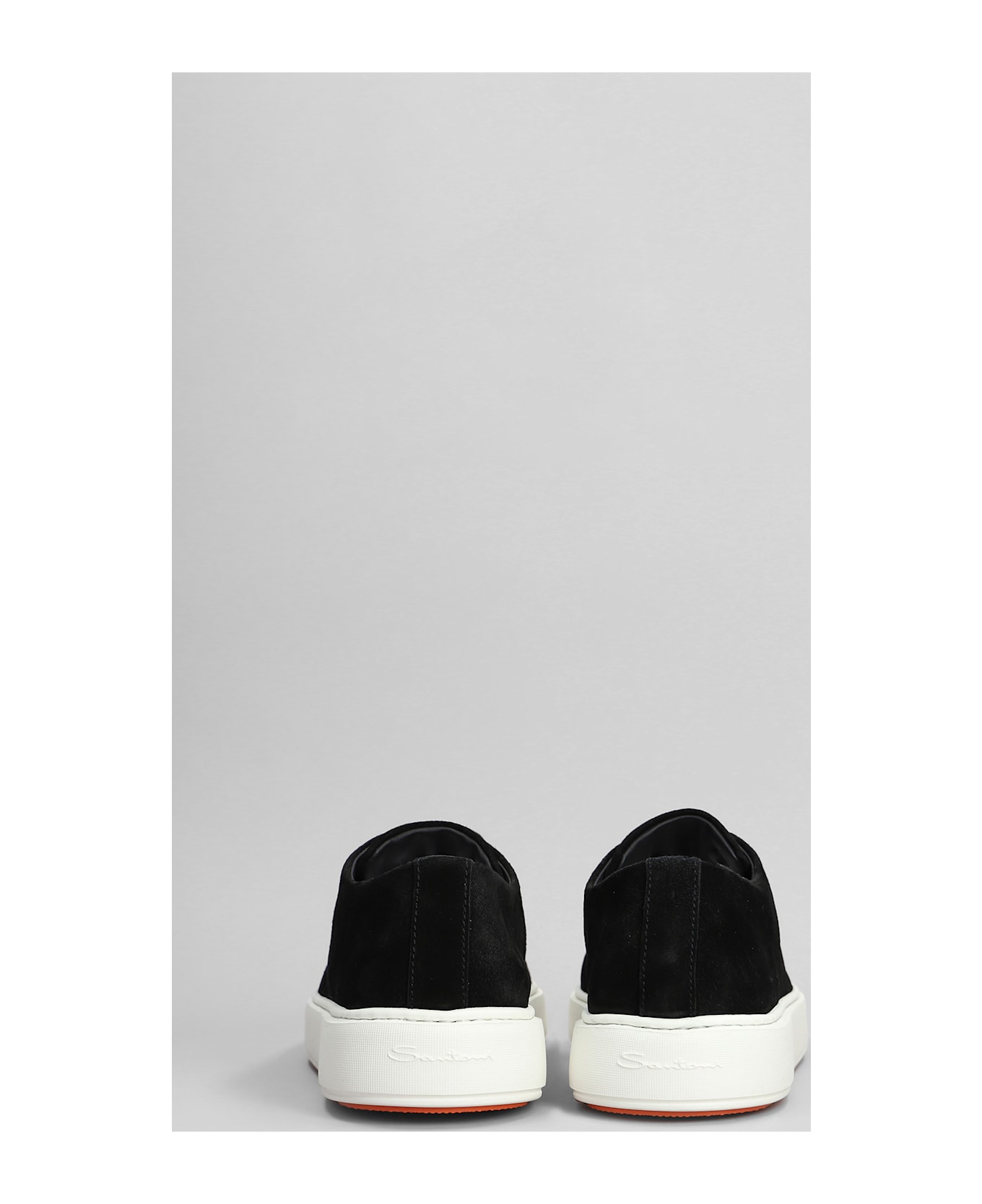 Santoni Drunks Sneakers In Black Suede - black