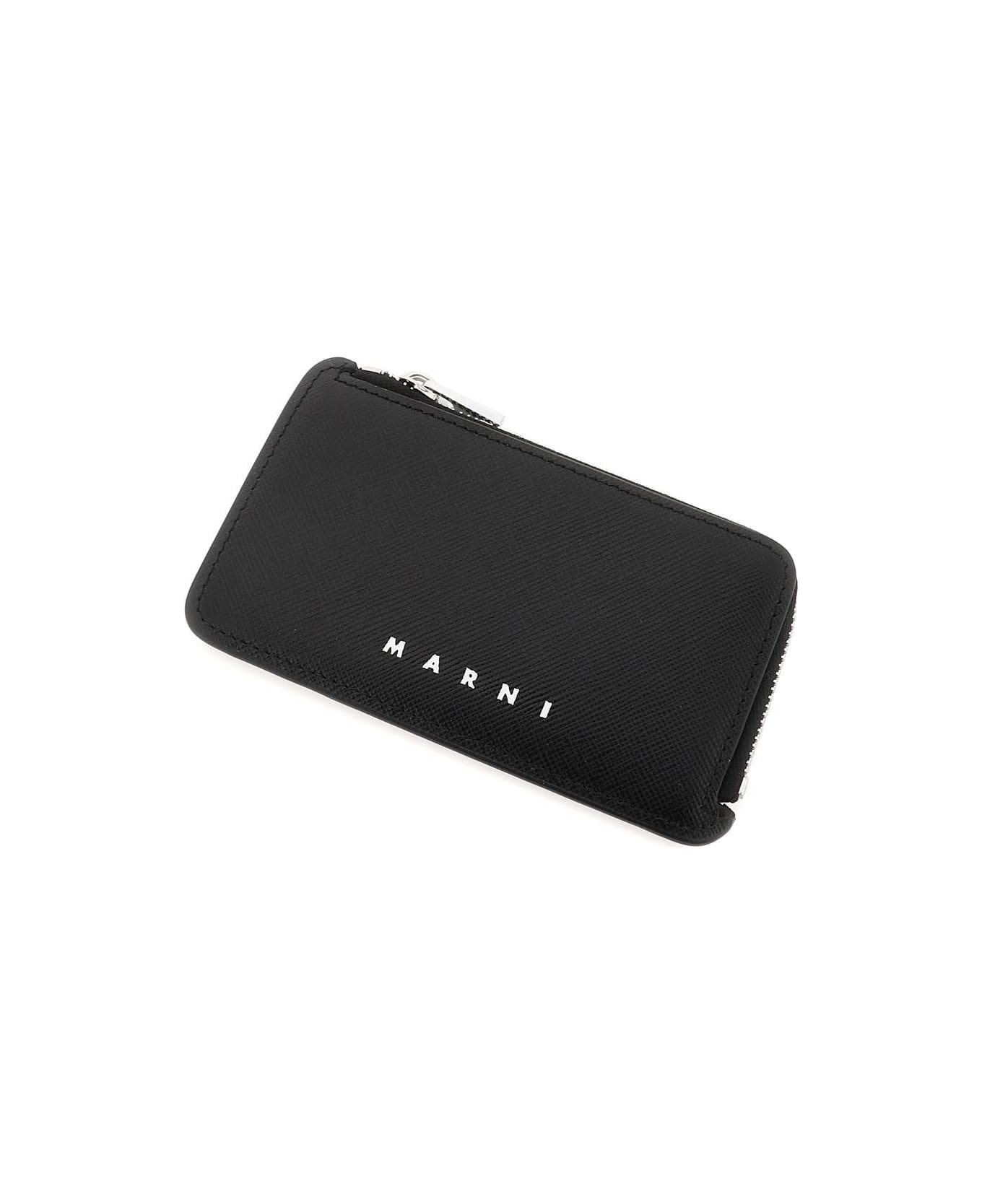 Marni Zippered Card Holder - BLACK BLUBLACK (Black)