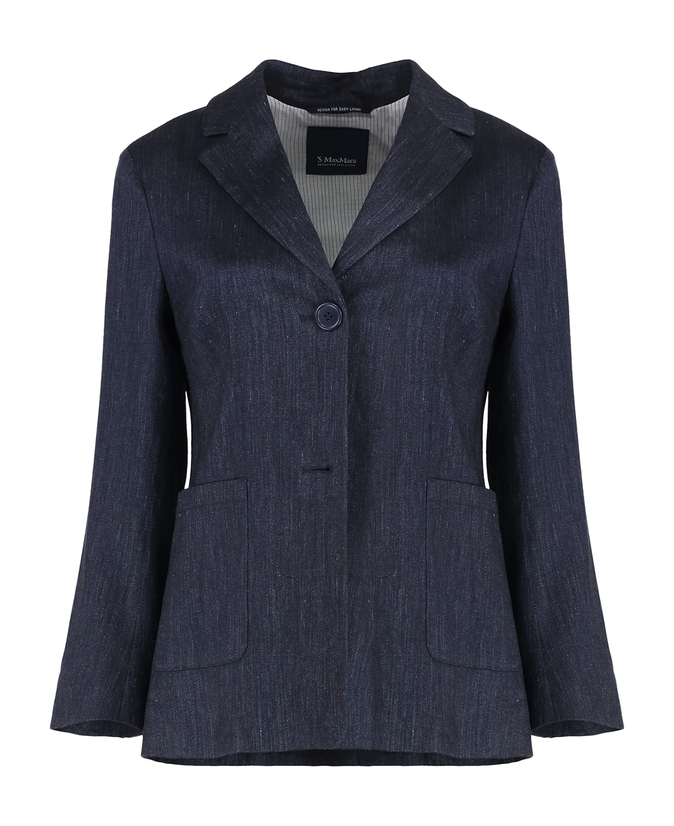 
S Max Mara Derna Linen Blazer - Denim