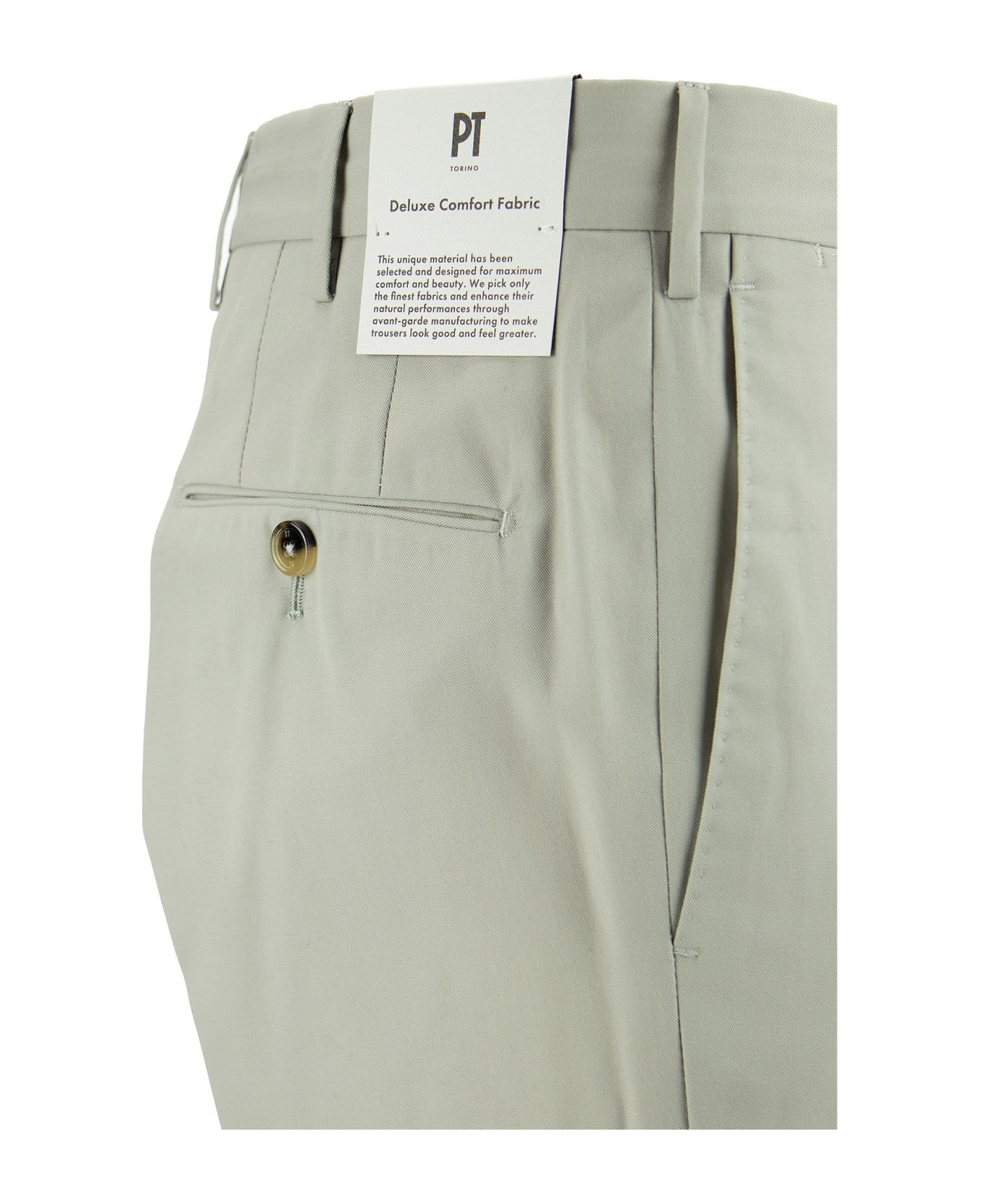 PT Torino Deluxe Cotton Pants - Light Grey