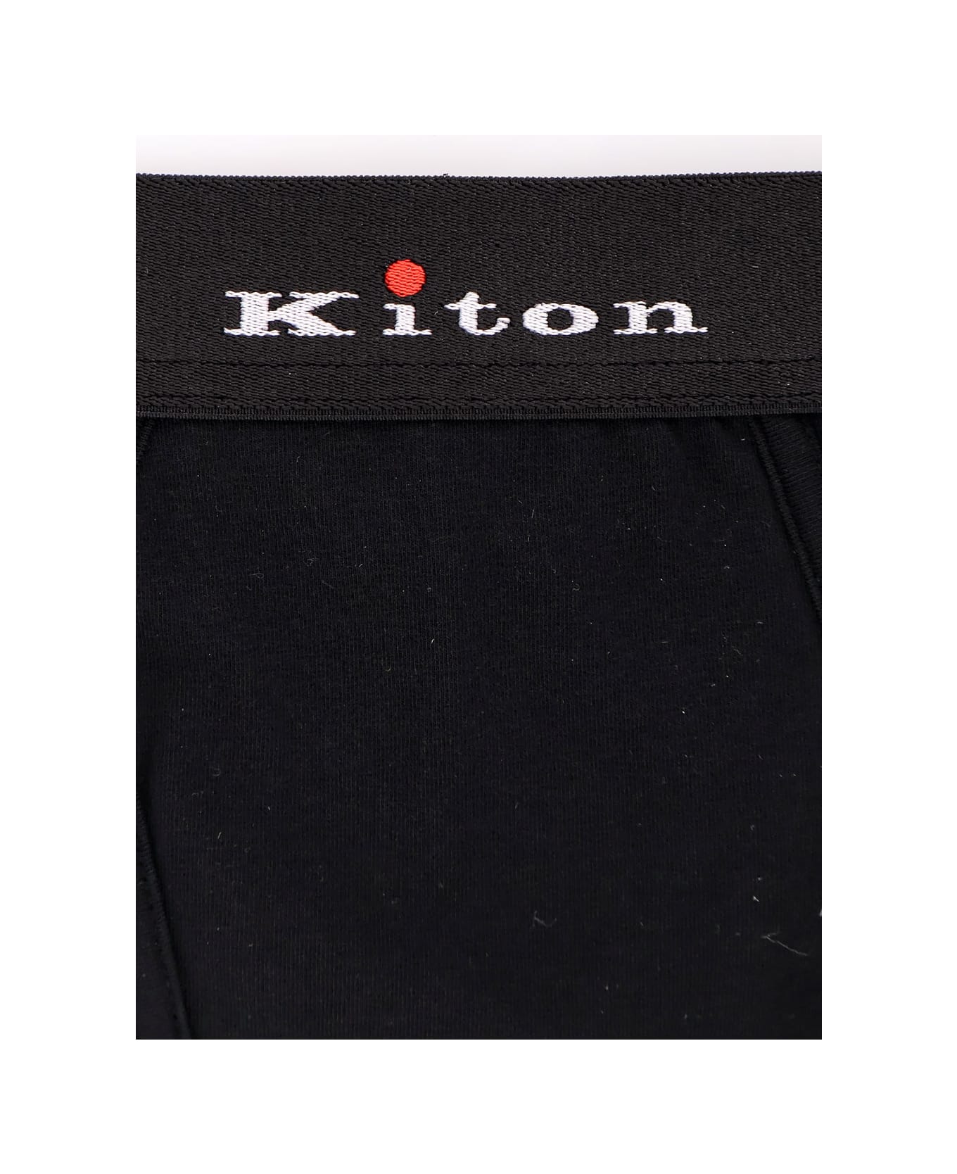 Kiton Stretch Cotton Slip - Black