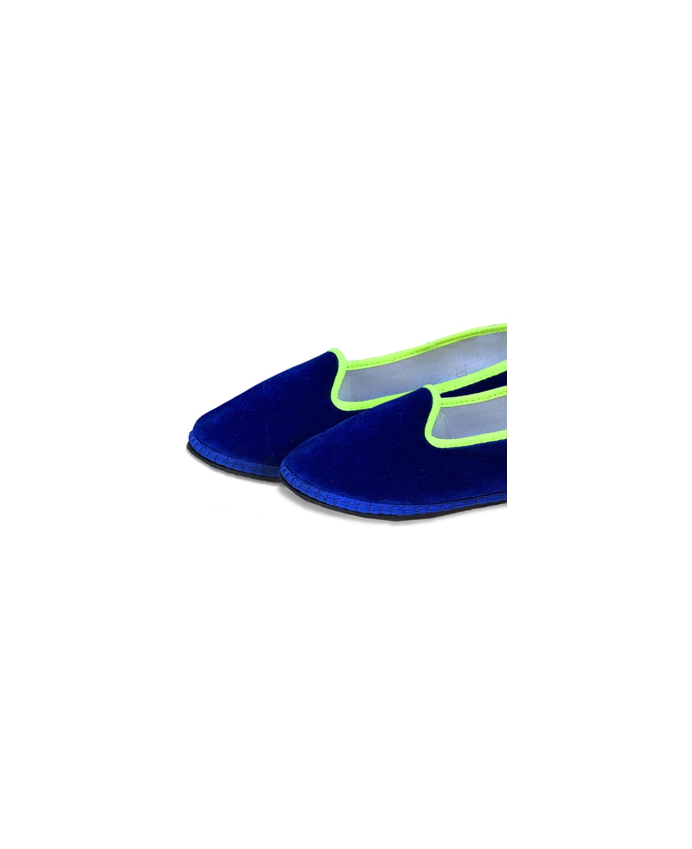 MC2 Saint Barth Bluette Velvet Slippers Friulane - BLUE