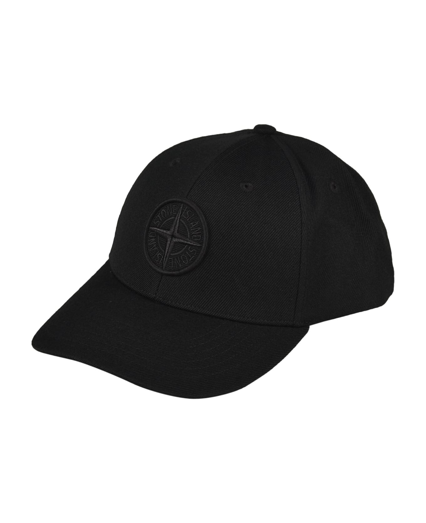 Stone Island Logo Patch Baseball Cap - Black