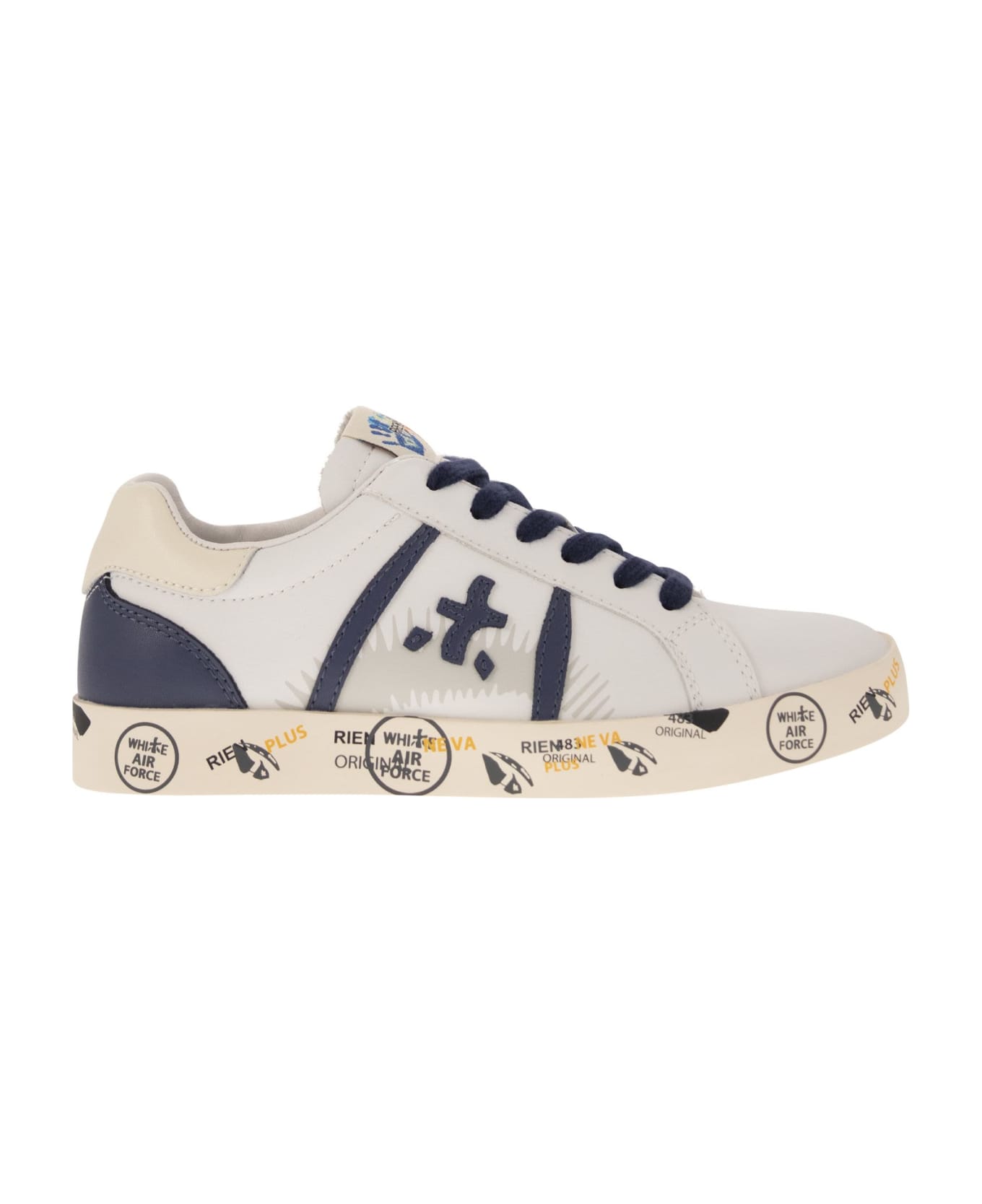 Premiata Andy - Leather Sneakers - White/blue