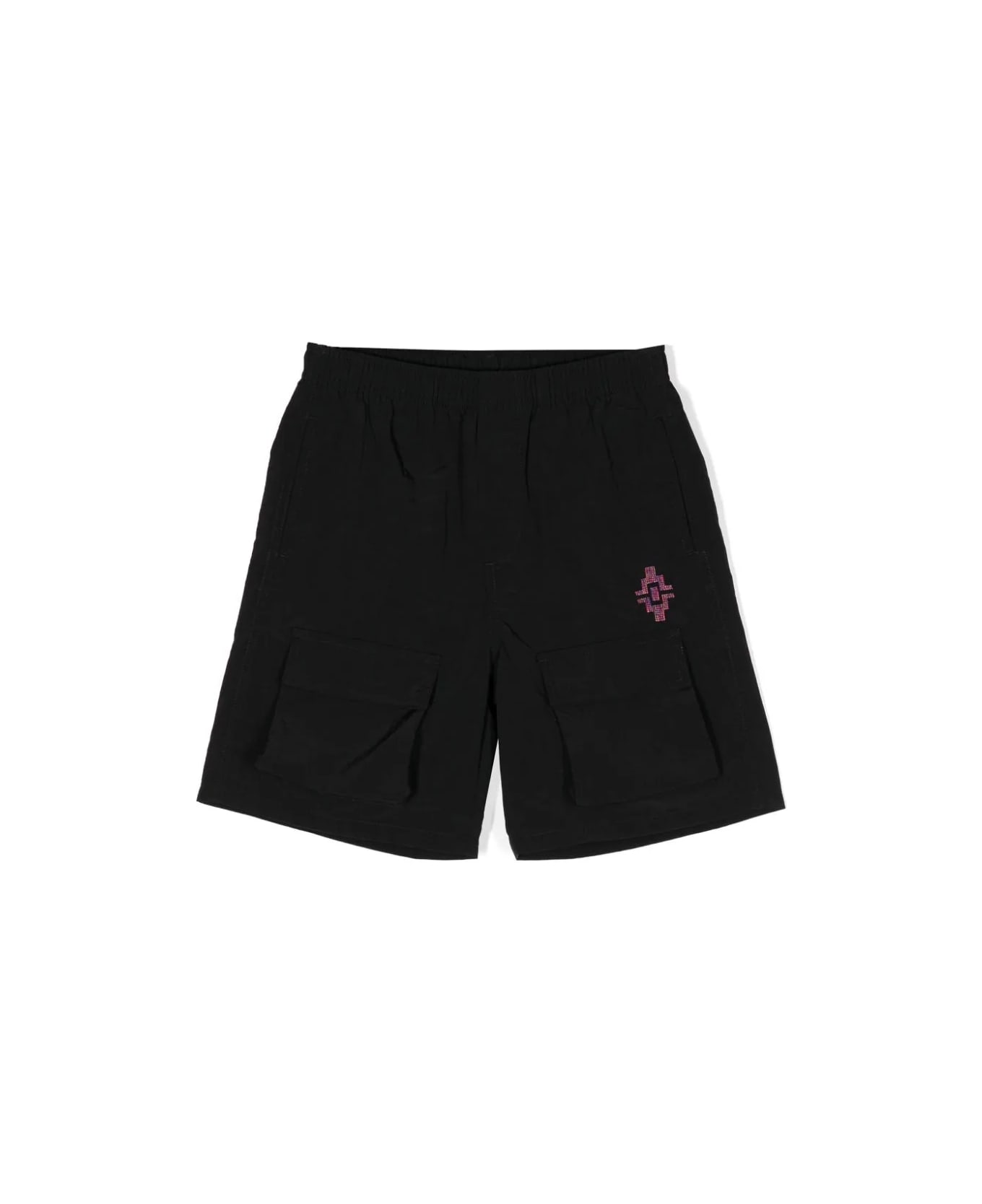 Marcelo Burlon Shorts With Embroidery - Black