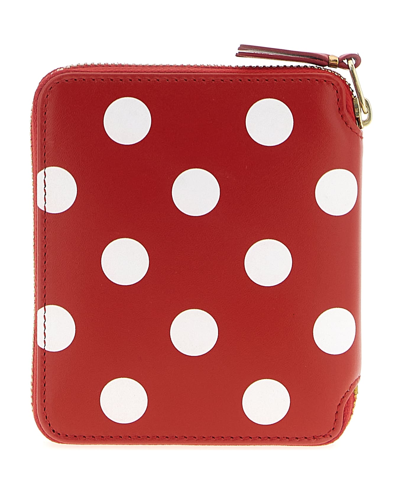 Comme des Garçons Wallet 
polka Dots Printed
 Wallet - Red