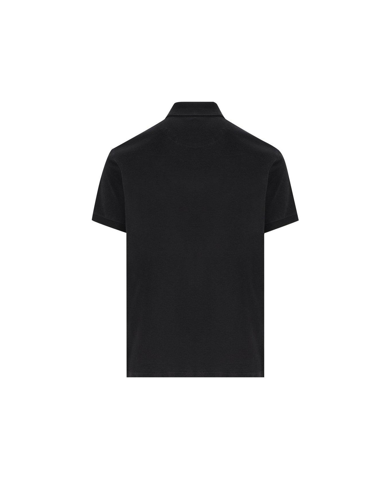 Etro Pegaso Embroidered Polo Shirt - BLACK