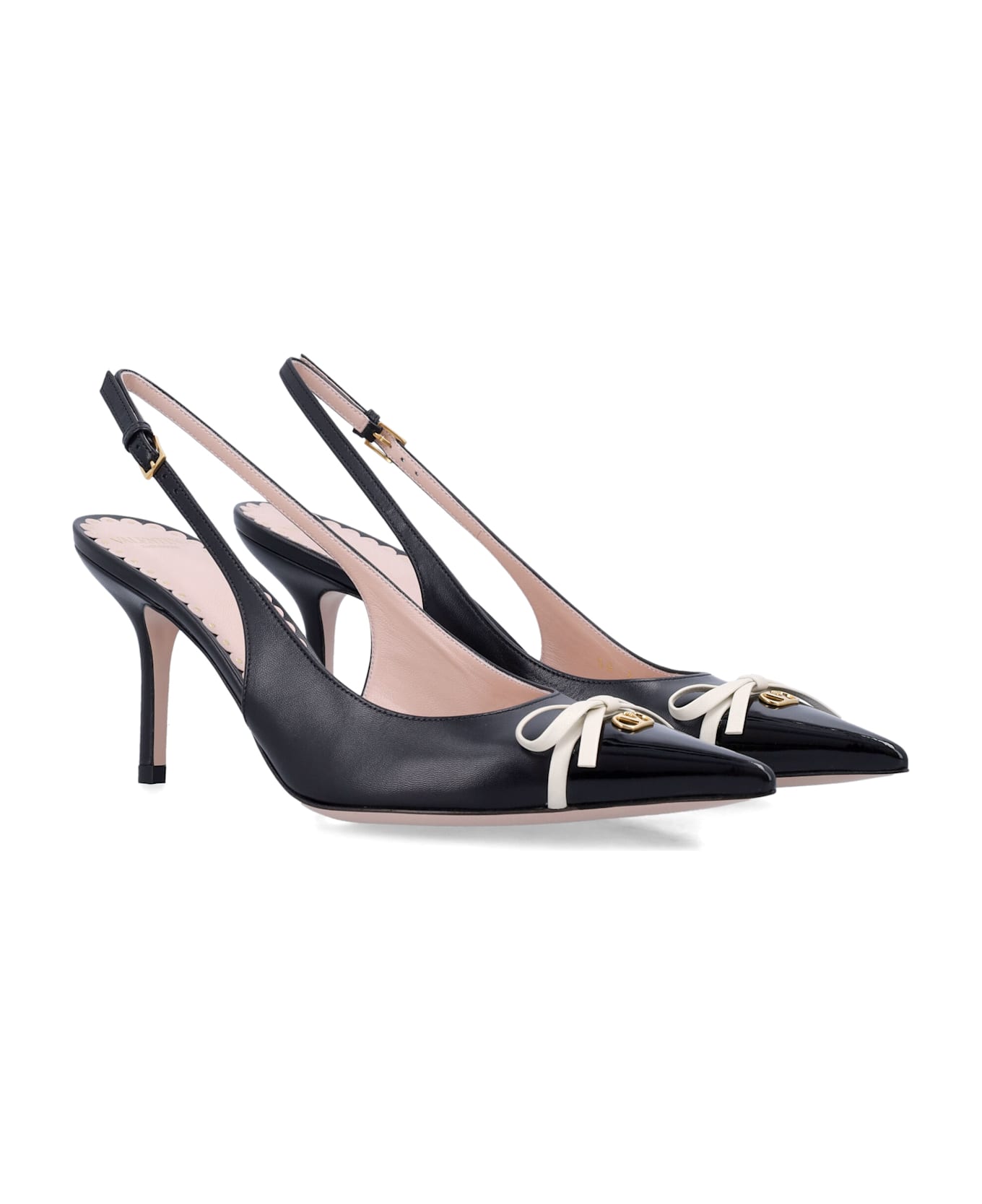 Valentino Garavani Slingback Pumps - BLACK IVORY