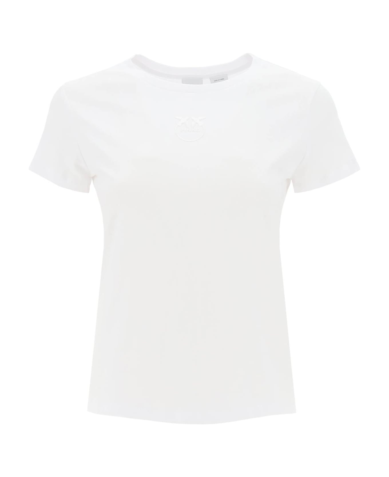 Pinko Bussolotto T-shirt Jersey Logo - Bianco Brill.