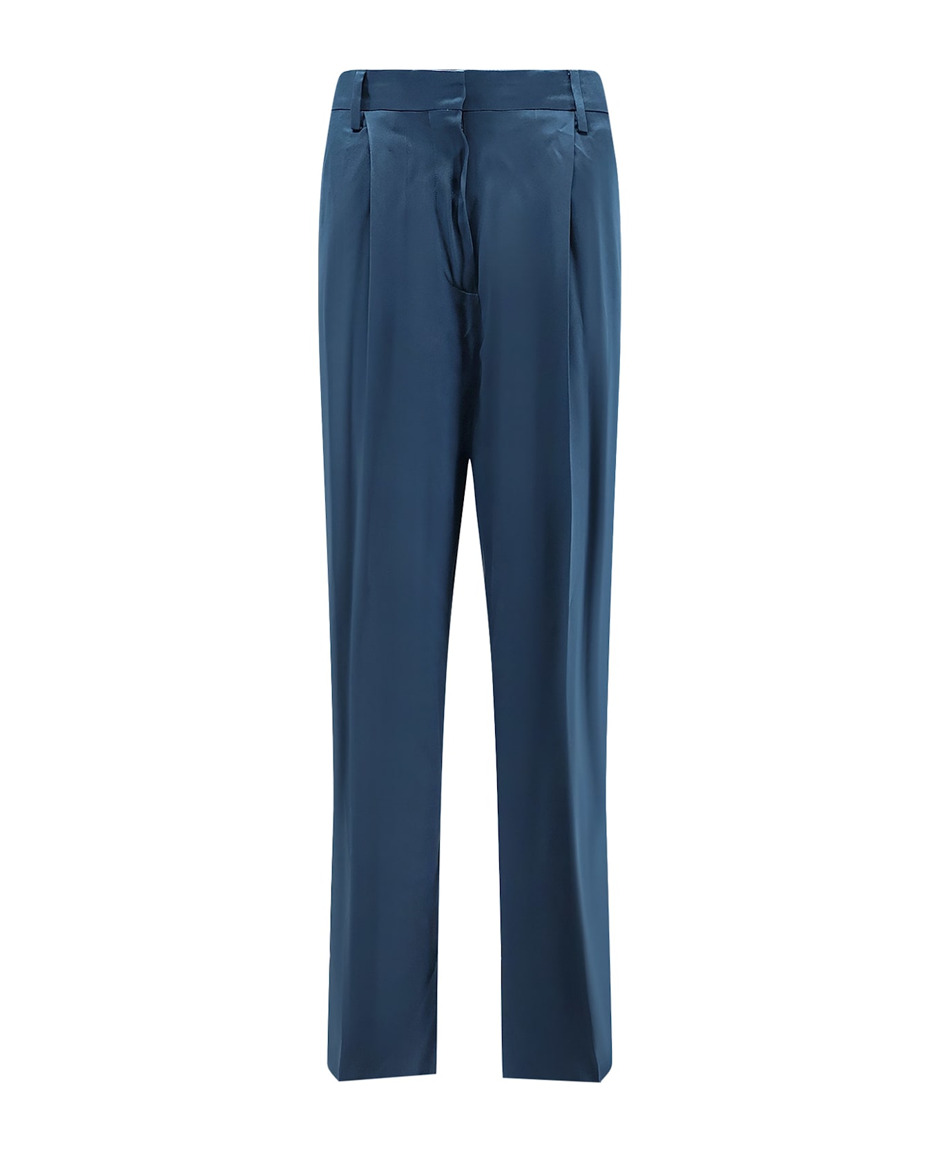 Dries Van Noten Portias Satin Trousers - PETROL