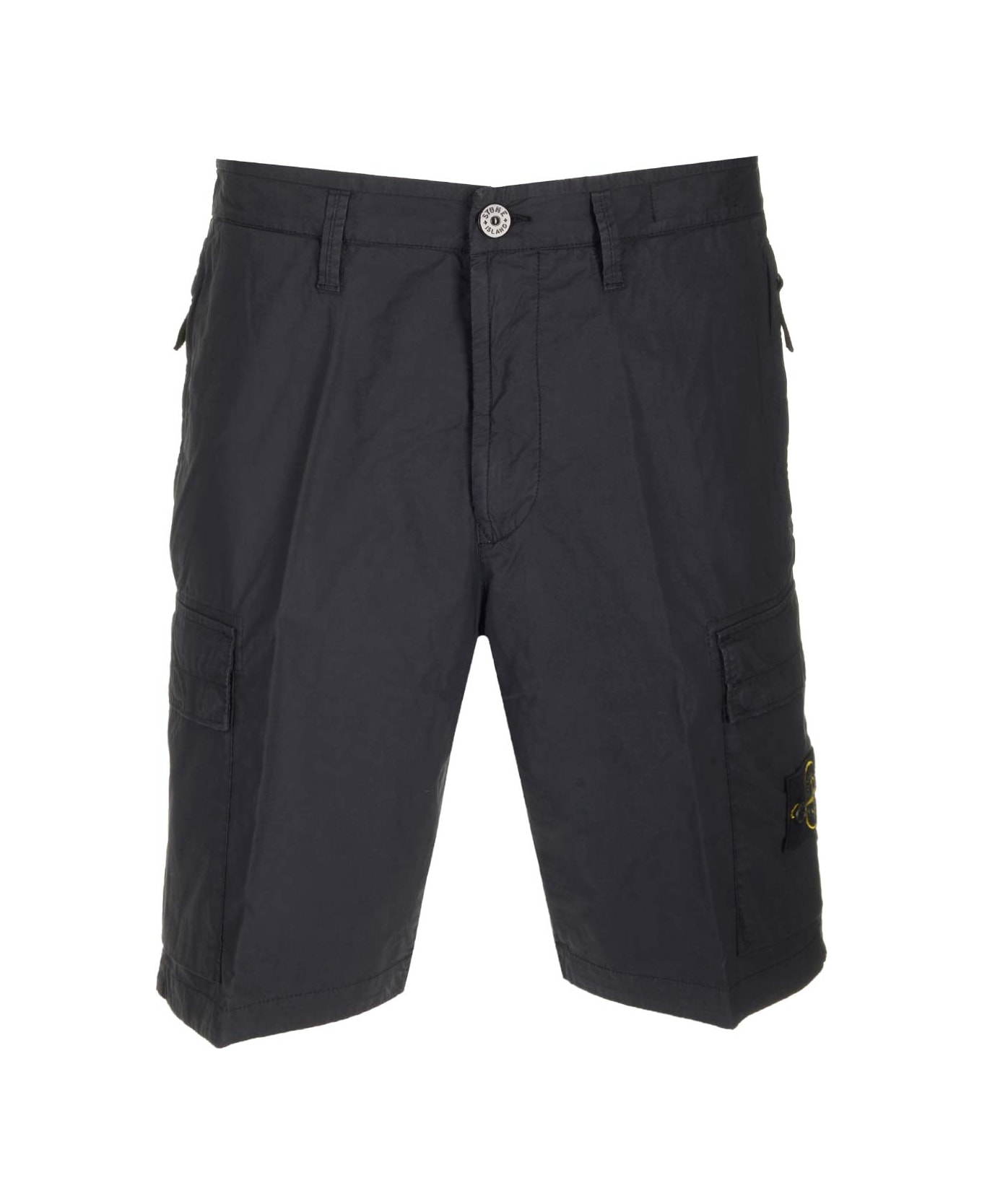 Stone Island Shorts In Strech Cotton - BLUE