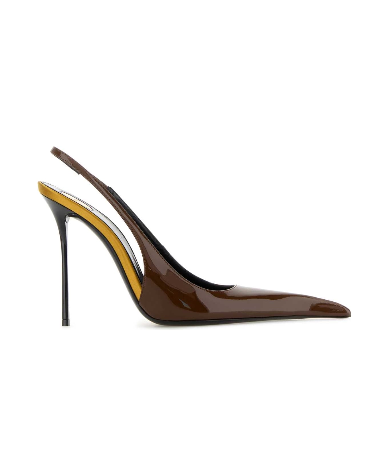 Saint Laurent Two-tone Leather Amalia Pumps - BURNISHEDWOODBURNI