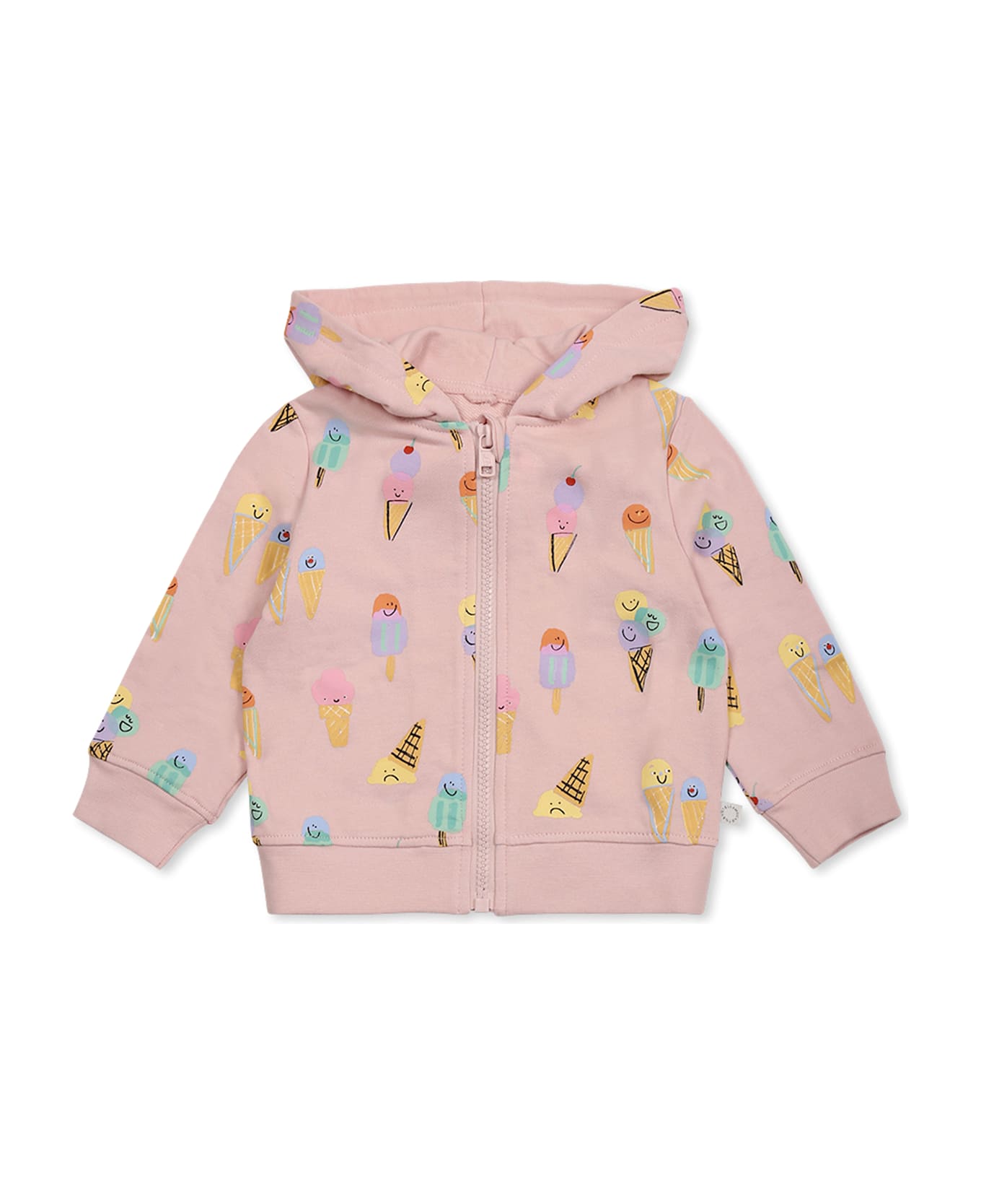 Stella McCartney Kids Pink Sweatshirt For Baby Girl With Ice Cream - Pink