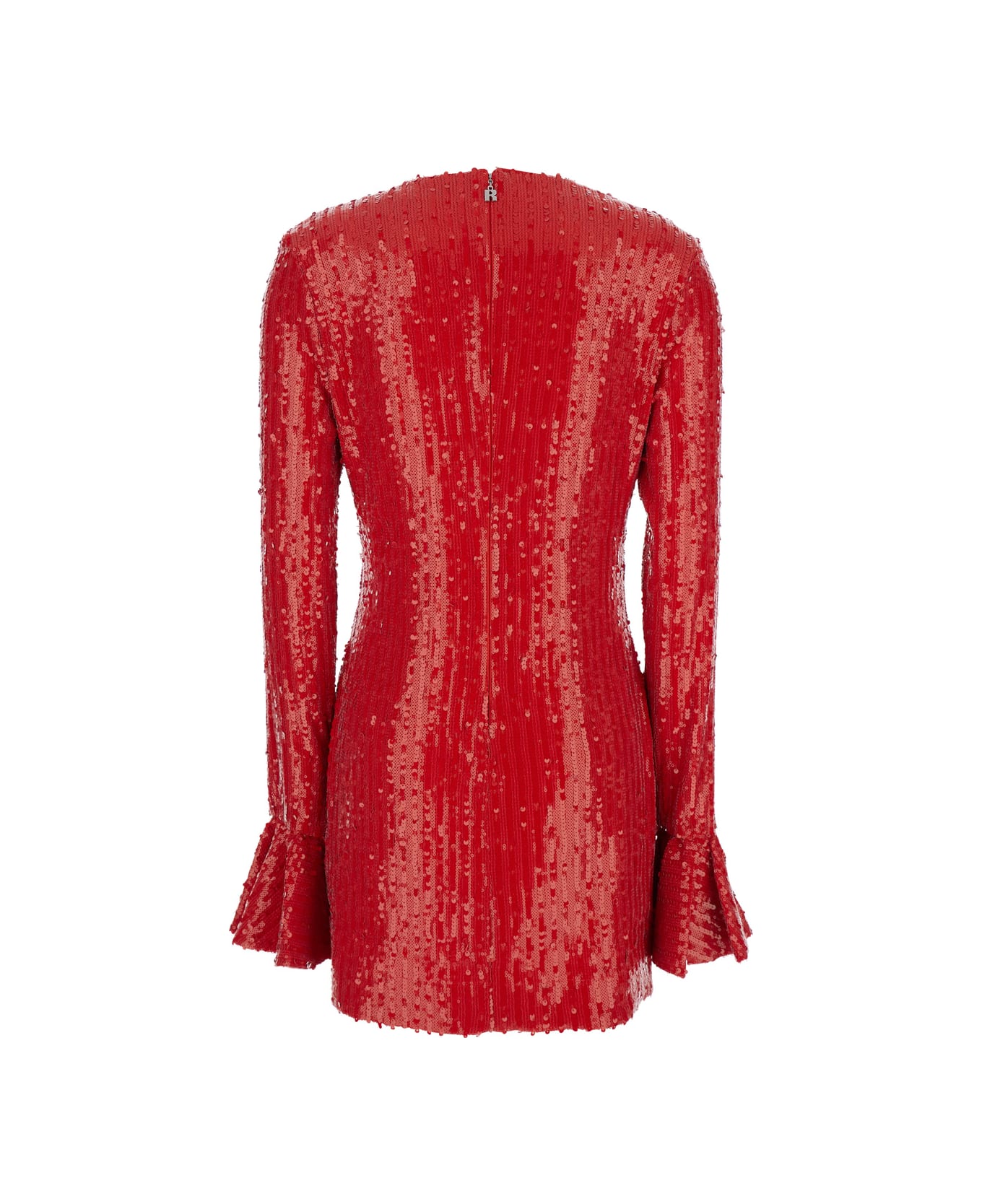 Rotate by Birger Christensen Sequins Ls Mini Dress - Red