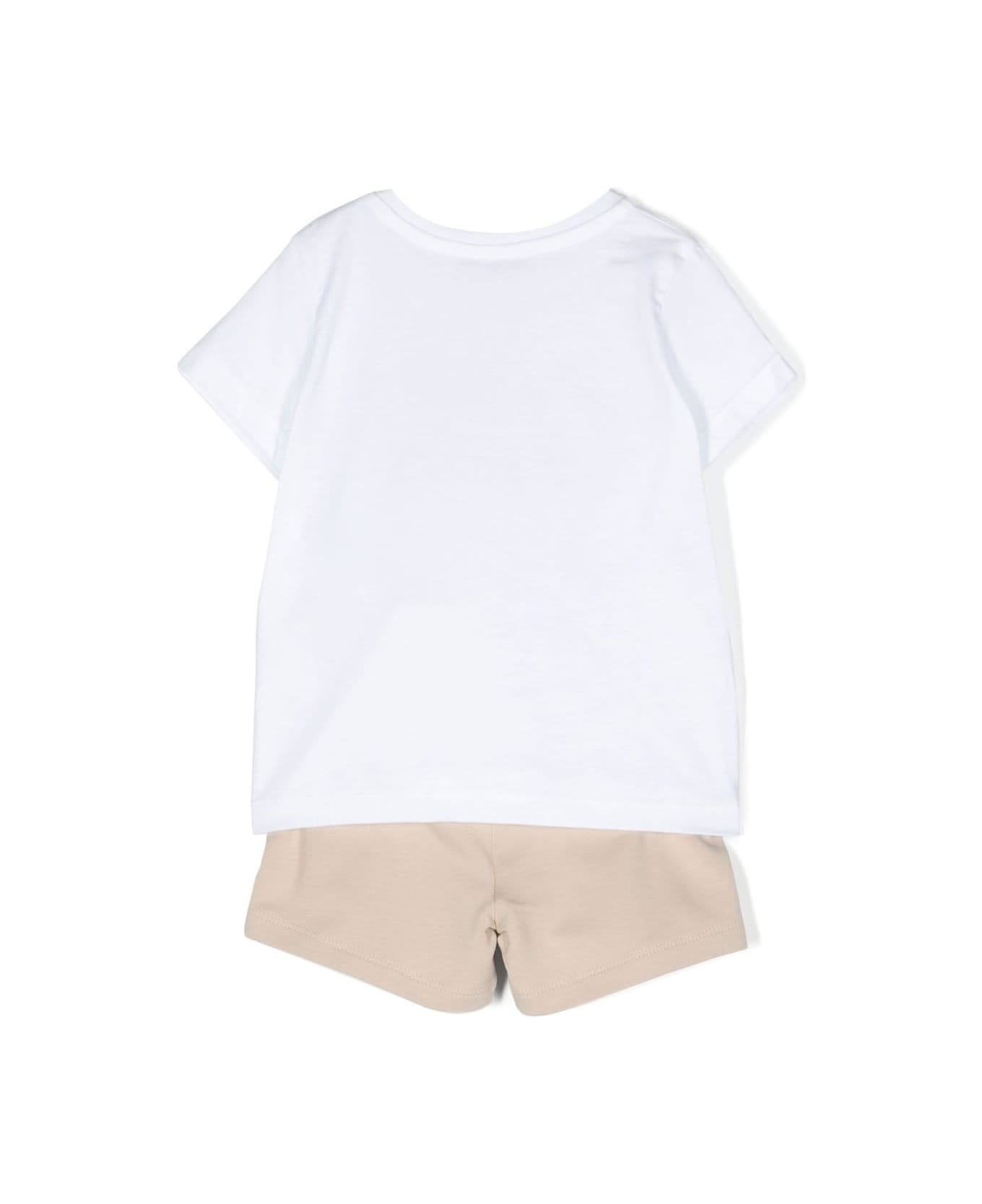 MSGM Completo Due Pezzi T-shirt E Shorts - White