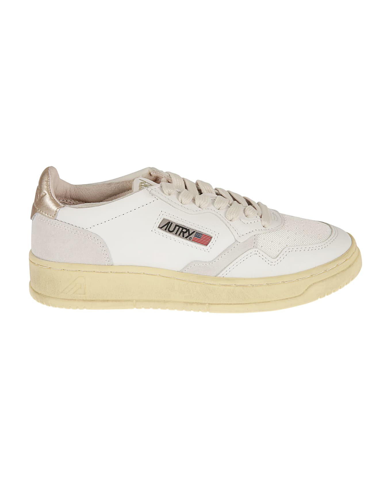 Autry Logo Patched Sneakers - White