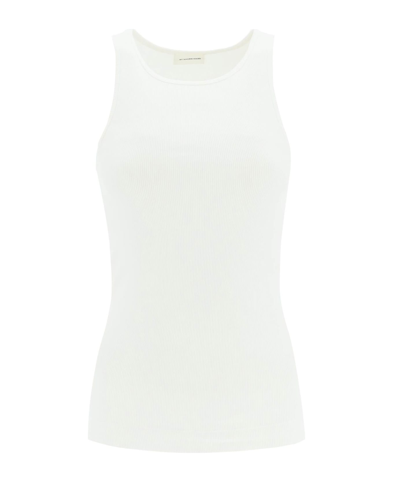 By Malene Birger Ribbed Organic Cotton Tank Top - SOFT WHITE (White)