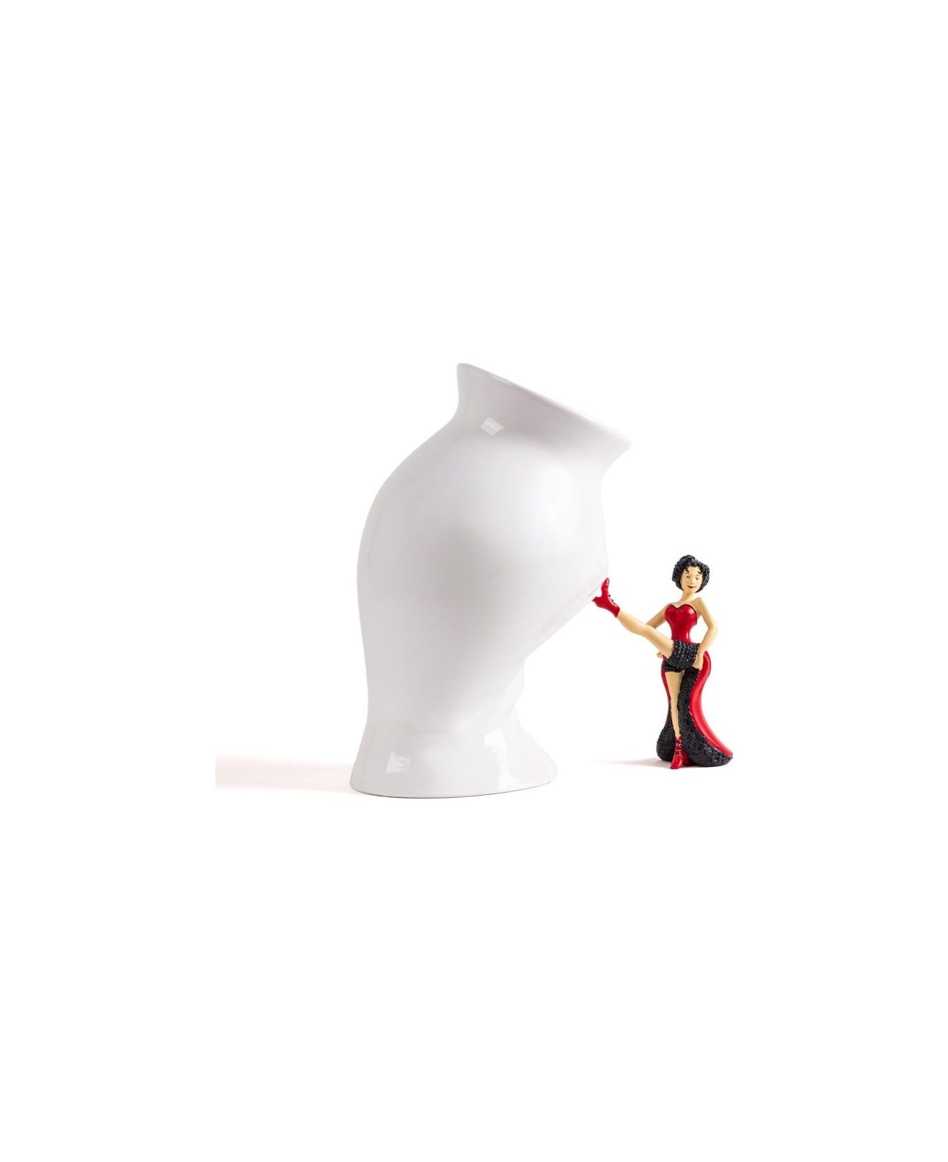 Seletti Vaso Con Statuetta In Resina Circus Lucy - Bianco