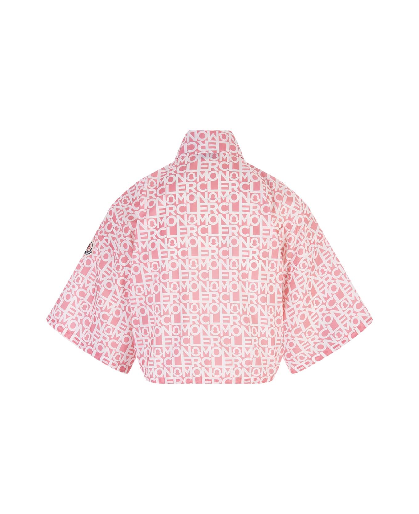 Moncler Pink Logoed Short Shirt - Multicolor