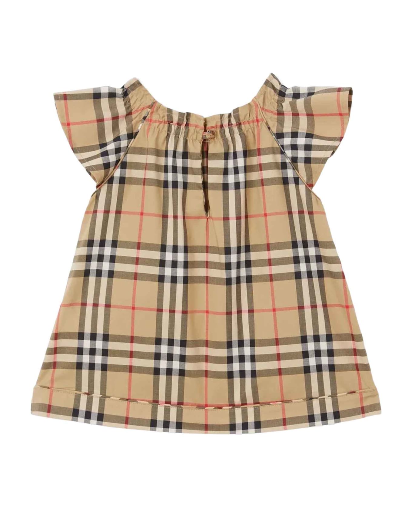 Burberry Beige Dress Baby Girl - BEIGE