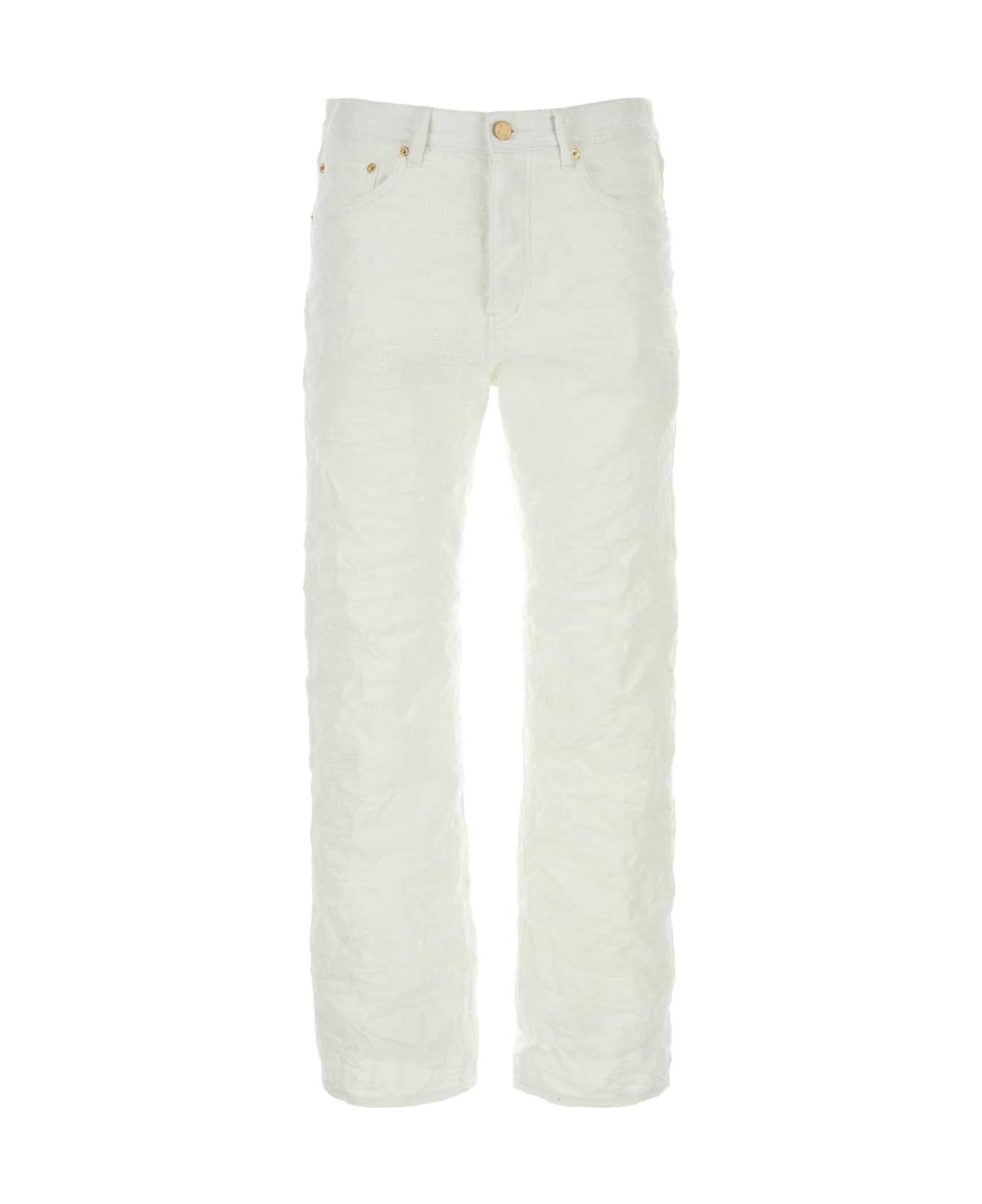 Purple Brand White Denim Jeans - OFFWHITE
