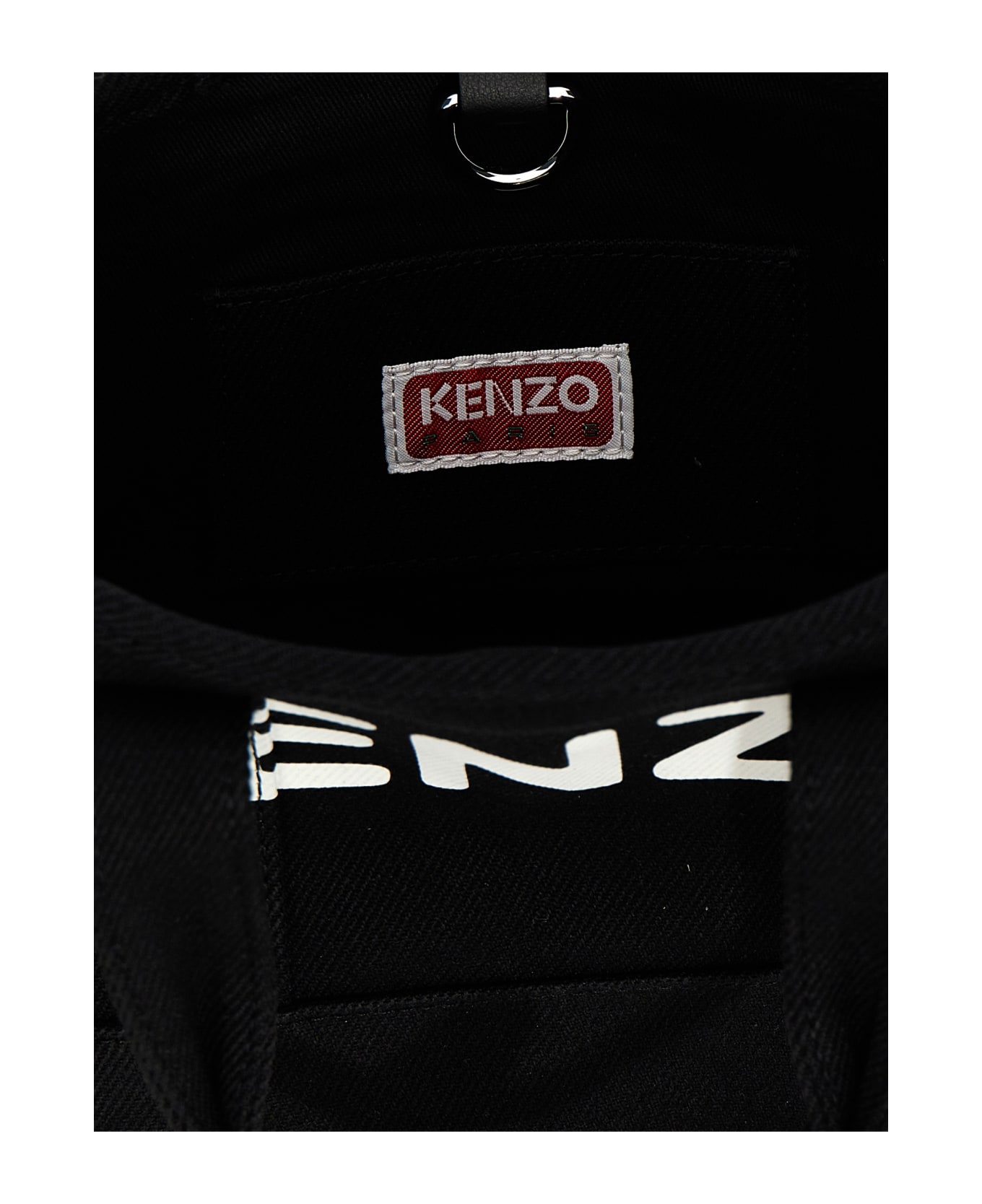 Kenzo Small 'kenzo Utility' Shopping Bag - White/Black