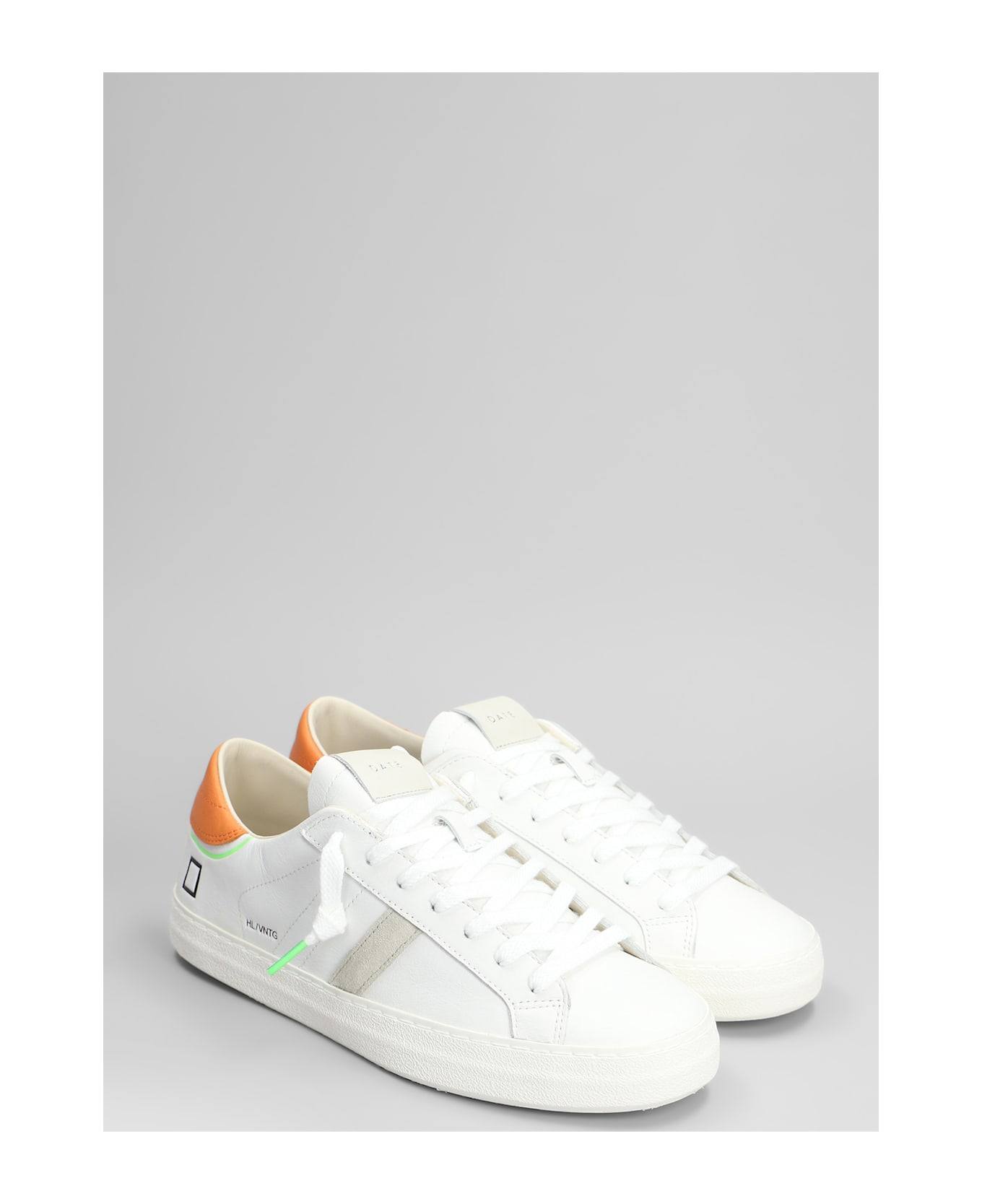 D.A.T.E. Hill Low Sneakers In White Leather - white