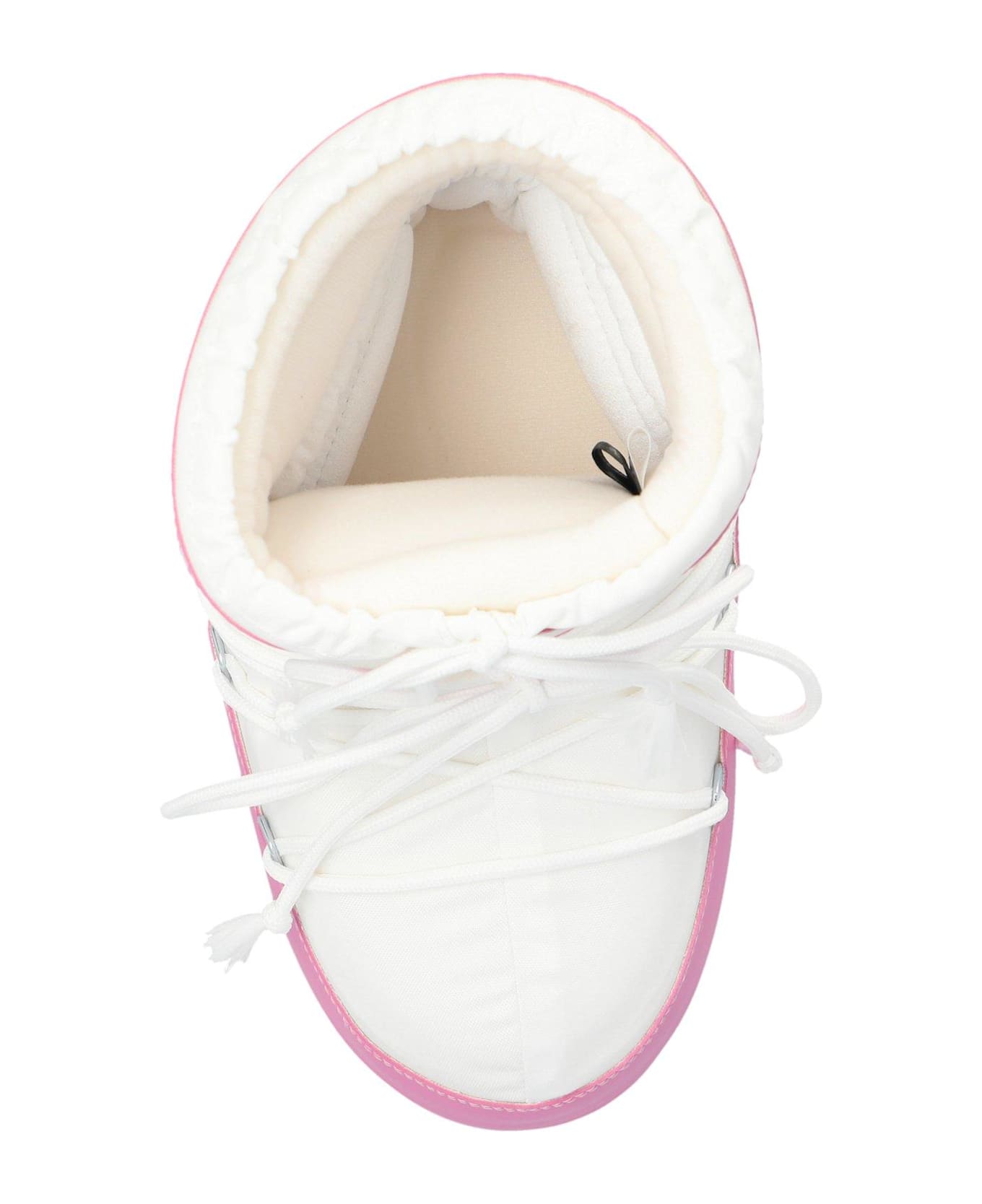 Moon Boot Icon Logo Printed Lace-up Boots - Rosa