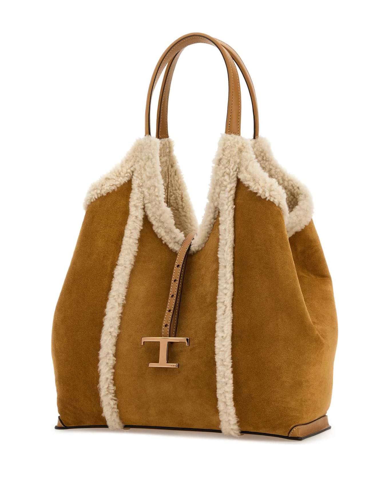 Tod's Ochre Suede Shopping Bag - 4L56