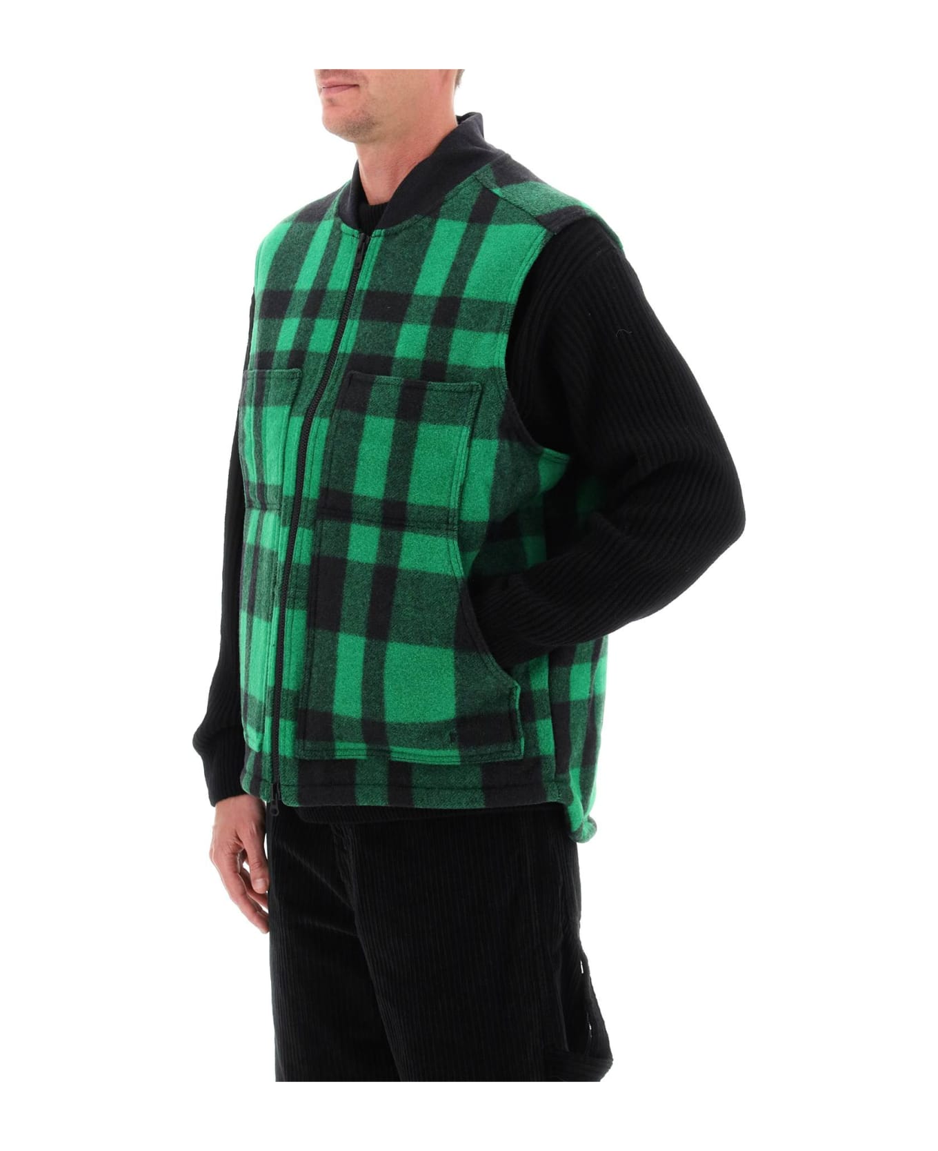 Filson Mackinaw Wool Vest - ACID GREEN BLACK (Green)