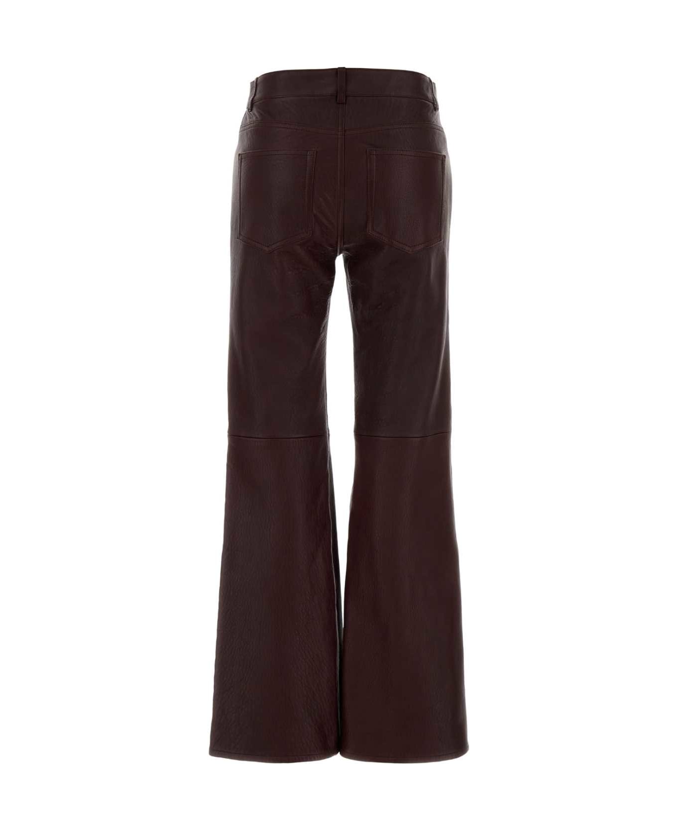 Chloé Grape Leather Flared Pant - FULLVIOLINE