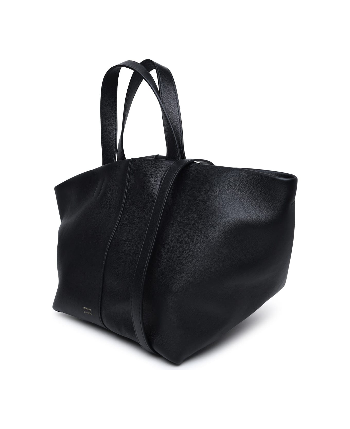 Mansur Gavriel 'tulipano' Black Calf Leather Bag - Black トートバッグ
